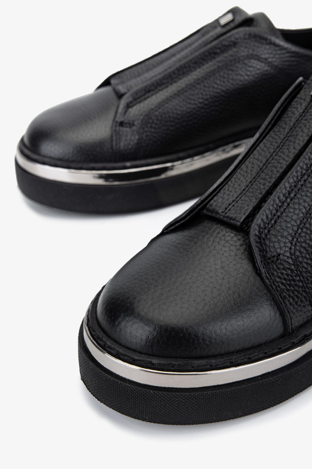 Valmenti Kadın Hakiki Deri Siyah Floter Sneakers & Spor Ayakkabı