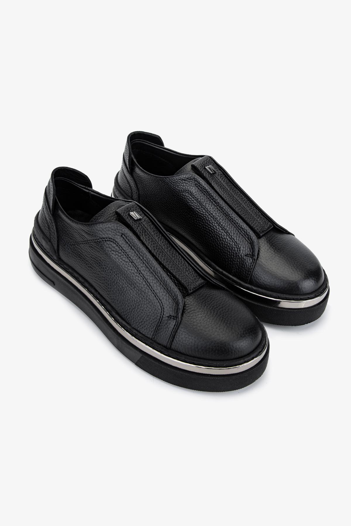 Valmenti Kadın Hakiki Deri Siyah Floter Sneakers & Spor Ayakkabı