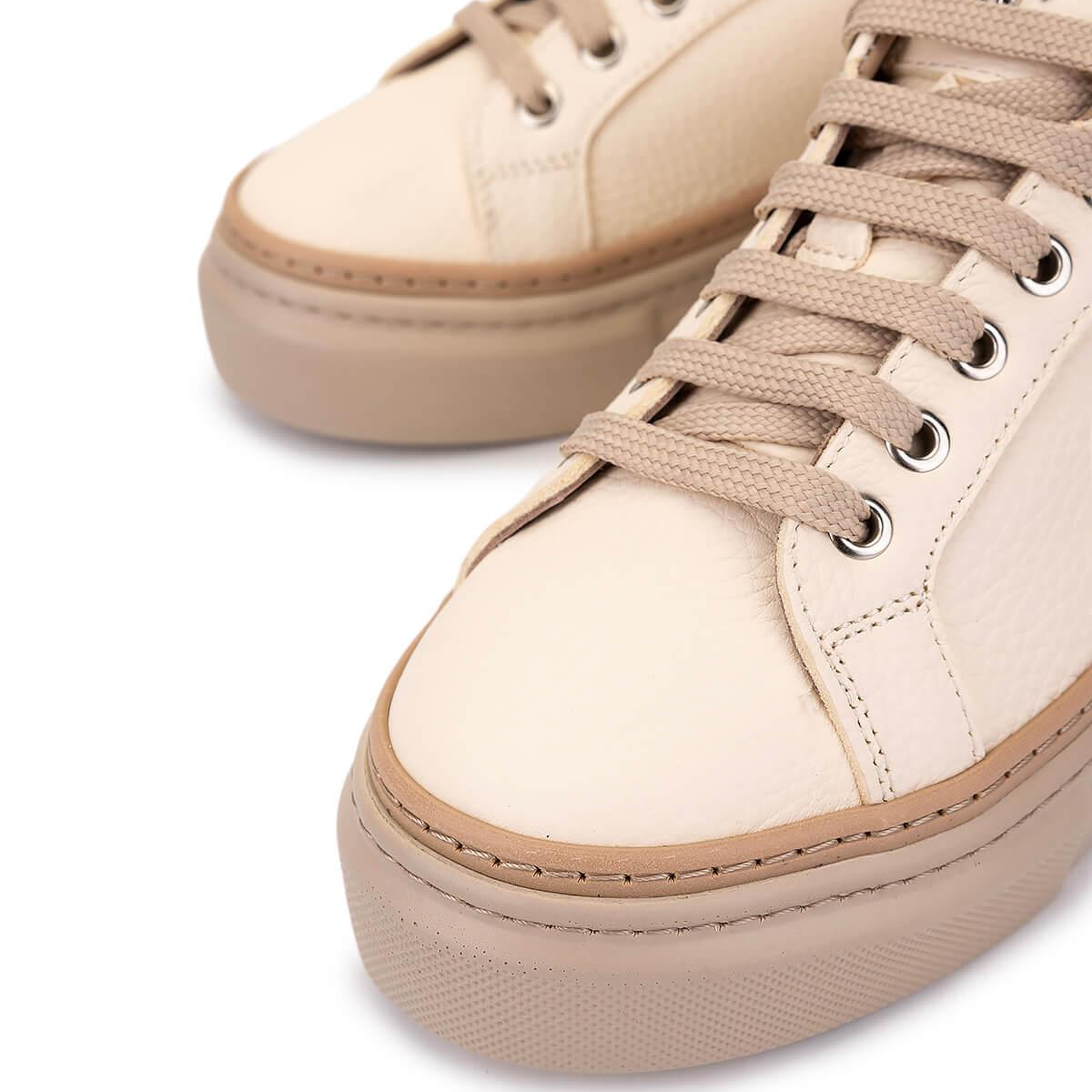 Tamer Tanca Kadın Hakiki Deri Bej Sneakers & Spor Ayakkabı