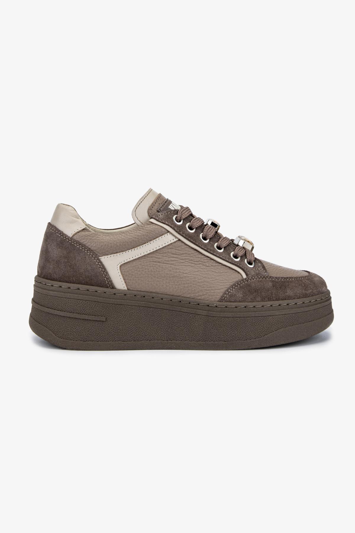 Valmenti Kadın Hakiki Deri Vizon Sneakers & Spor Ayakkabı