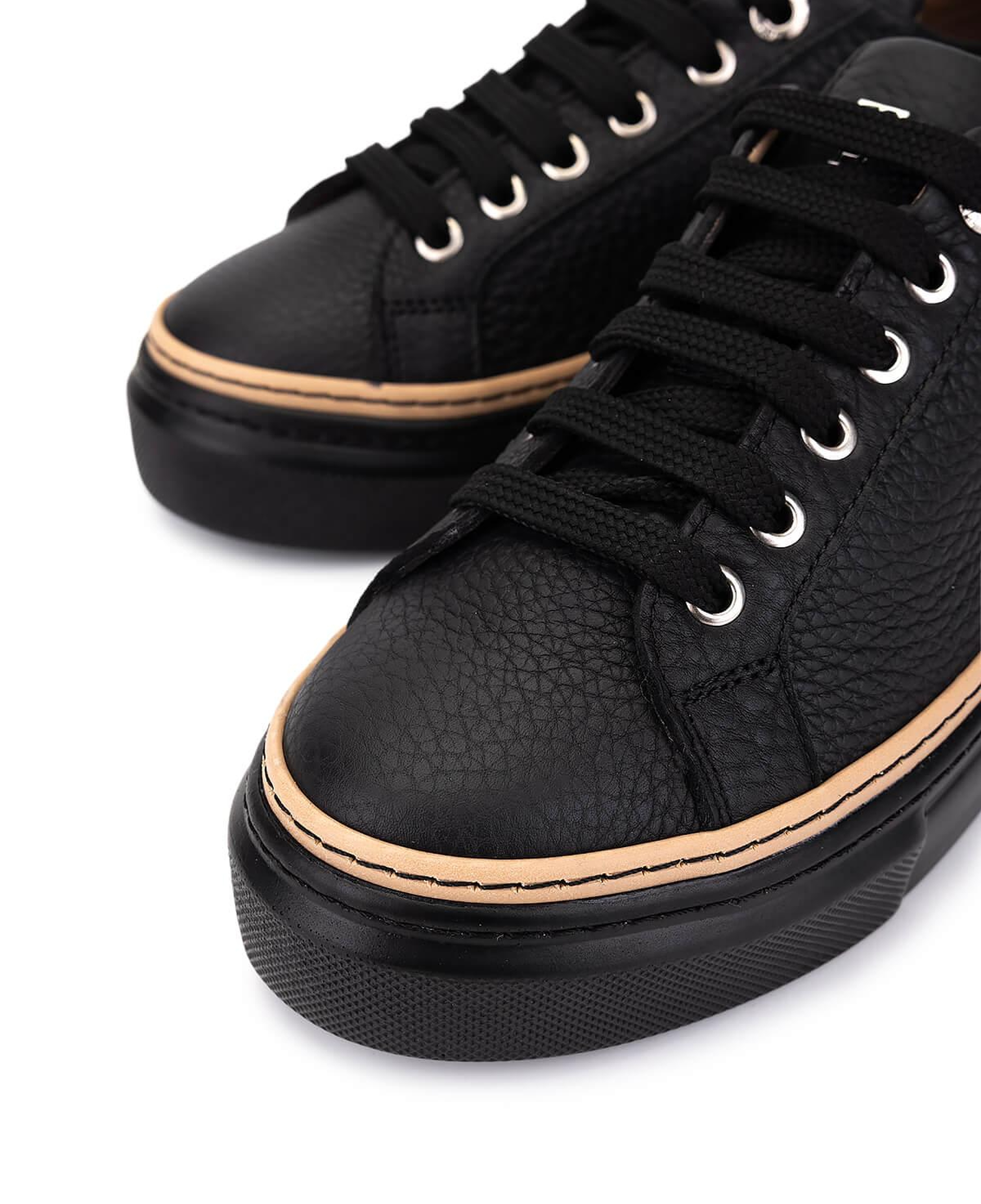 Tamer Tanca Kadın Hakiki Deri Siyah Floter Sneakers & Spor Ayakkabı