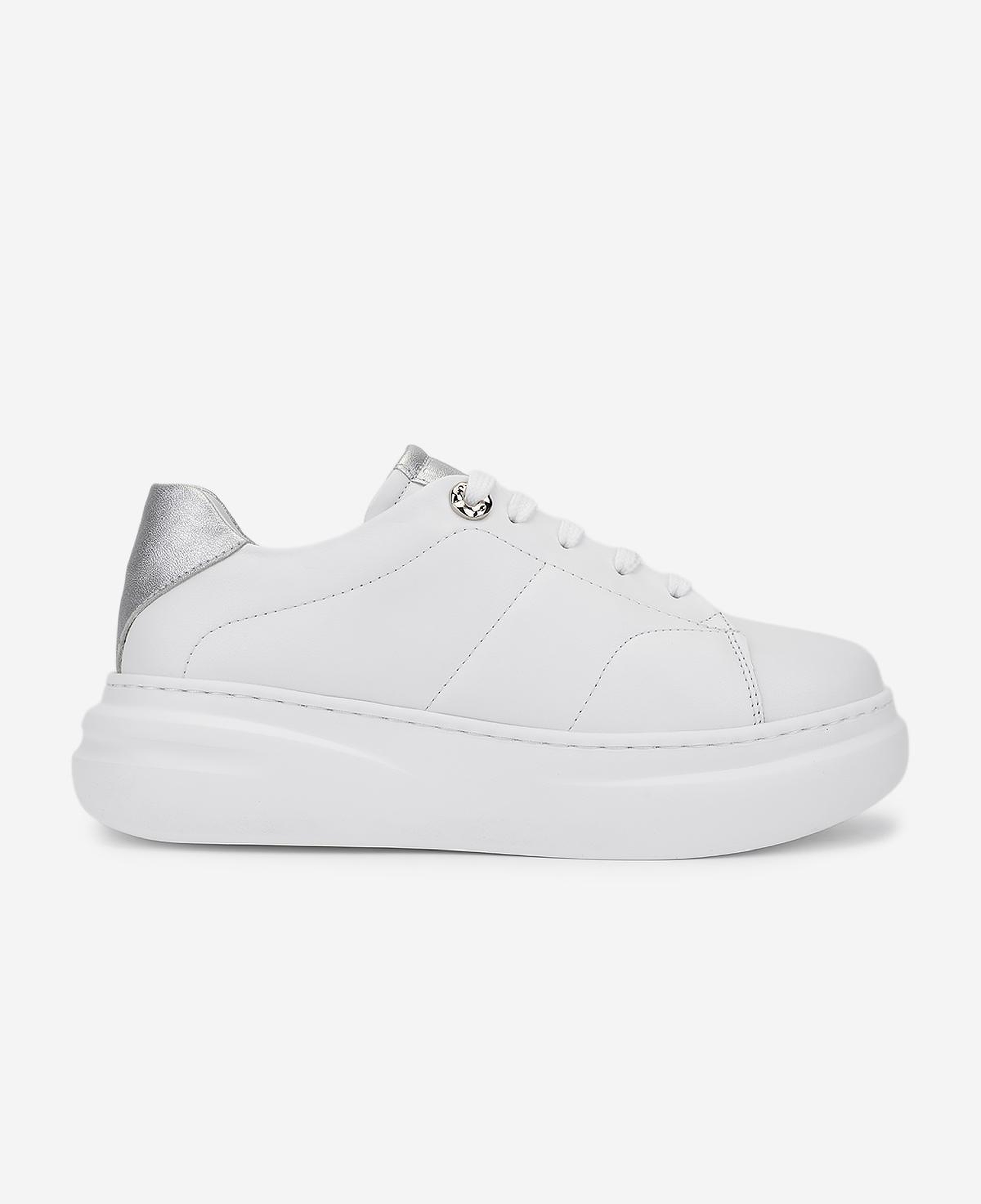 Valmenti Kadın Hakiki Deri Beyaz/Lame Sneakers & Spor Ayakkabı