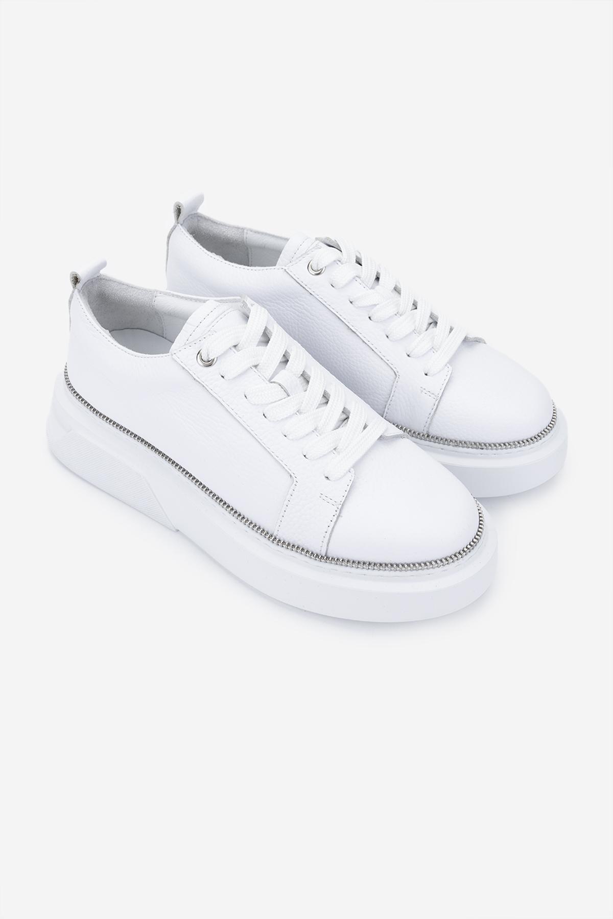 Valmenti Kadın Hakiki Deri Beyaz Sneakers & Spor Ayakkabı