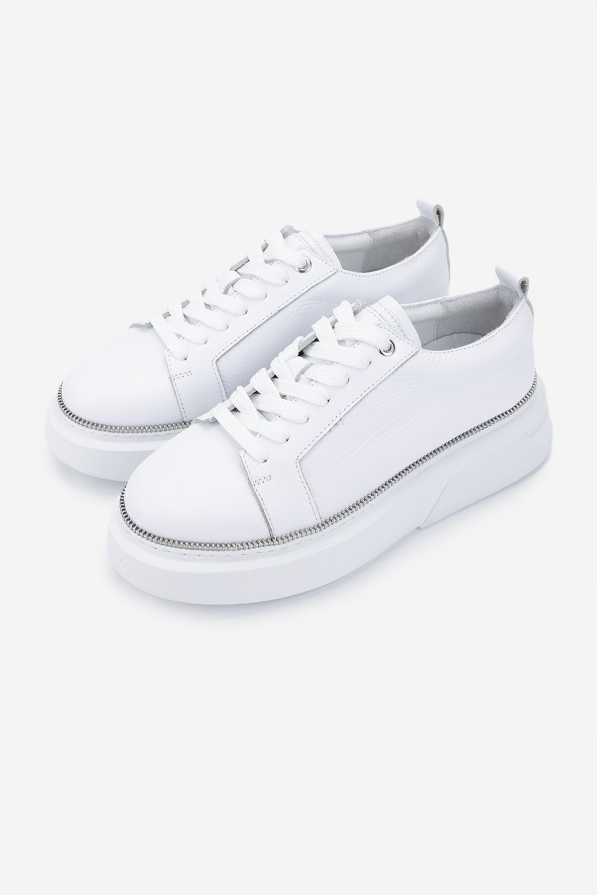 Valmenti Kadın Hakiki Deri Beyaz Sneakers & Spor Ayakkabı