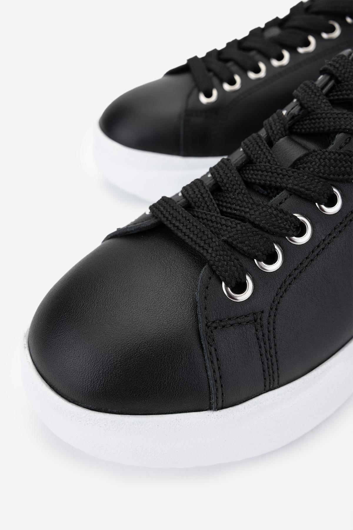 Valmenti Kadın Hakiki Deri Siyah Sneakers & Spor Ayakkabı