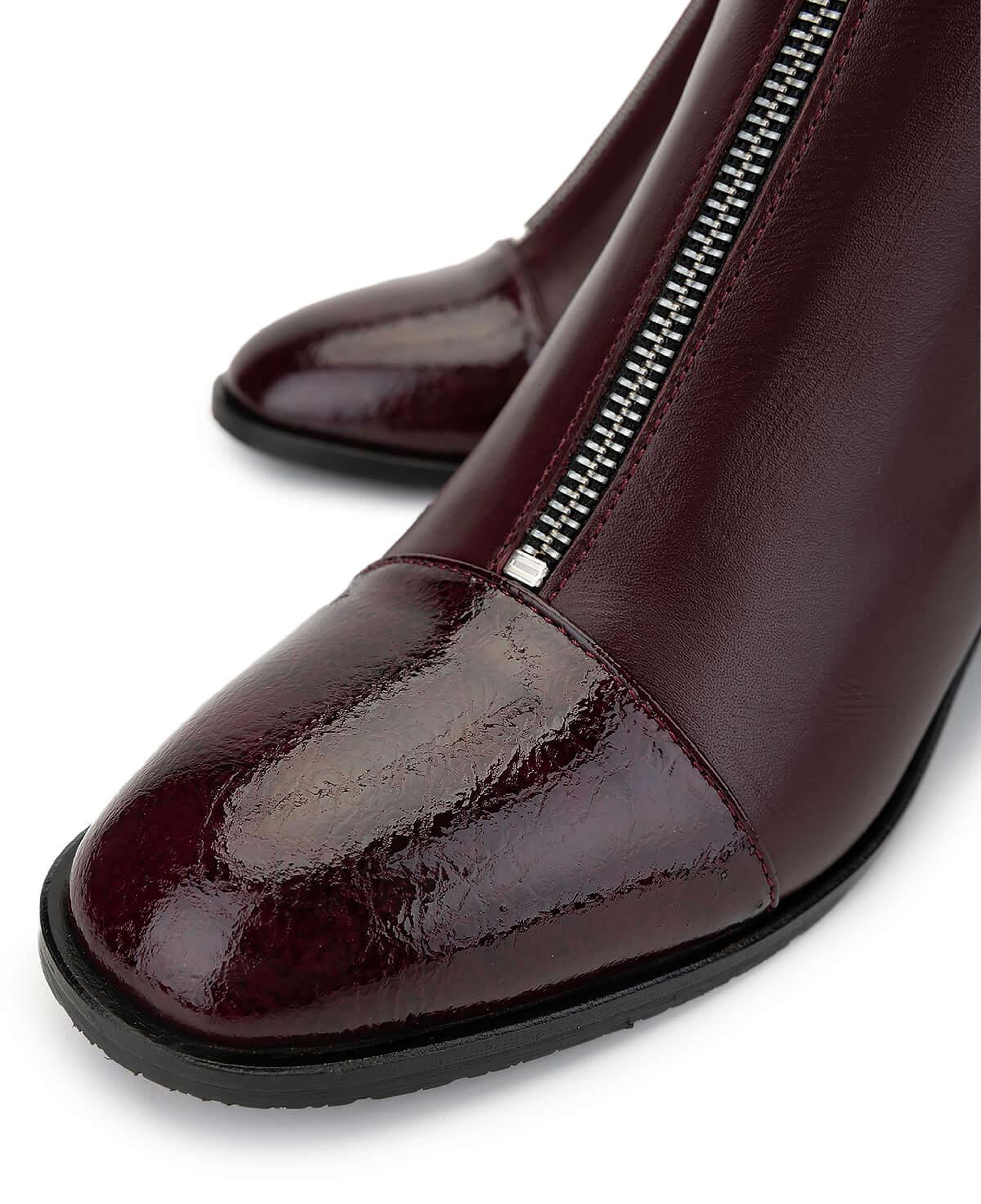 Tamer Tanca Kadın Hakiki Deri Bordo Topuklu Bot