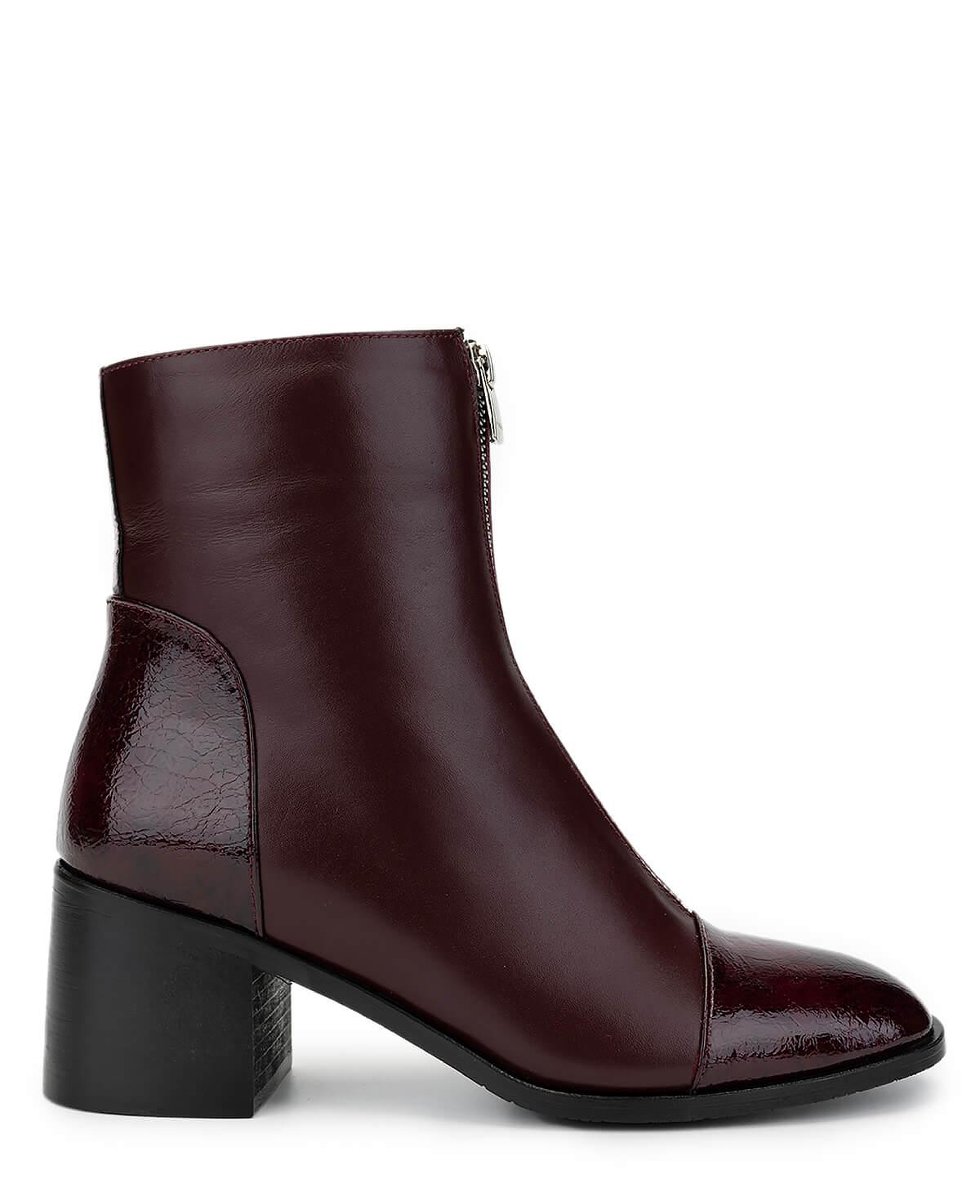 Tamer Tanca Kadın Hakiki Deri Bordo Topuklu Bot