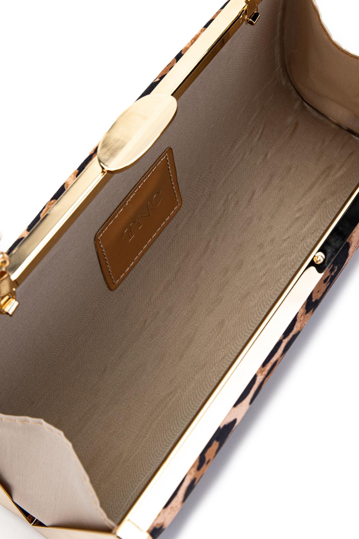 Tamer Tanca Kadın Vegan Leopar Abiye Çanta