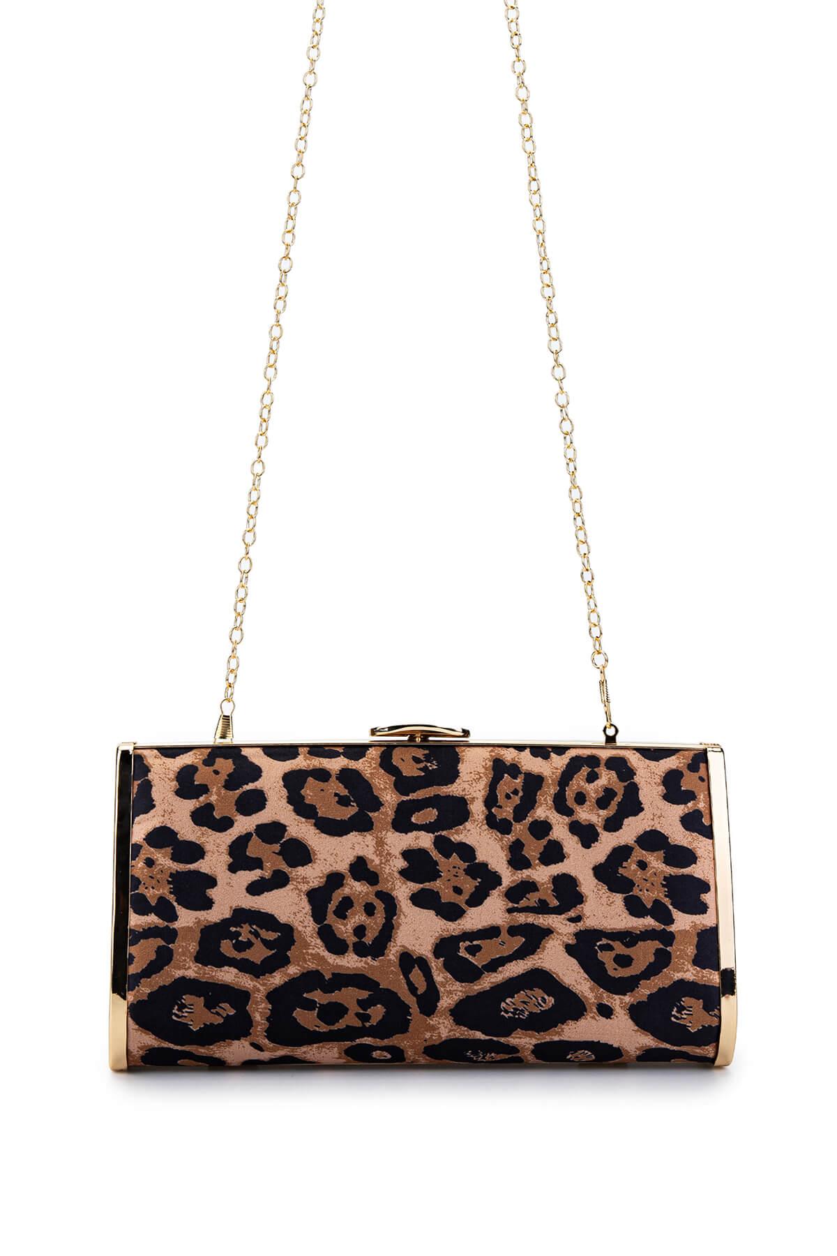 Tamer Tanca Kadın Vegan Leopar Abiye Çanta