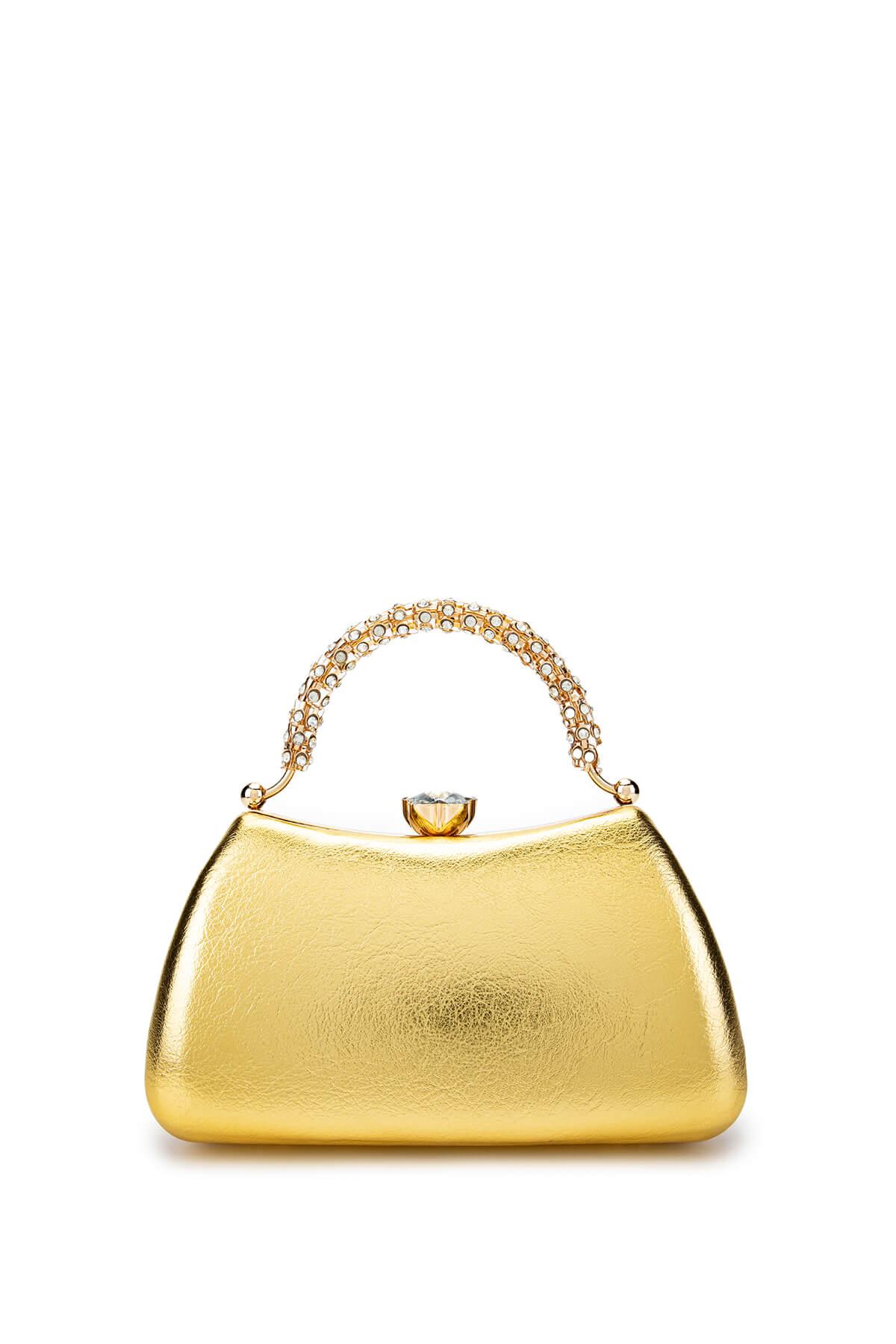 Tamer Tanca Kadın Vegan Altın Abiye Çanta