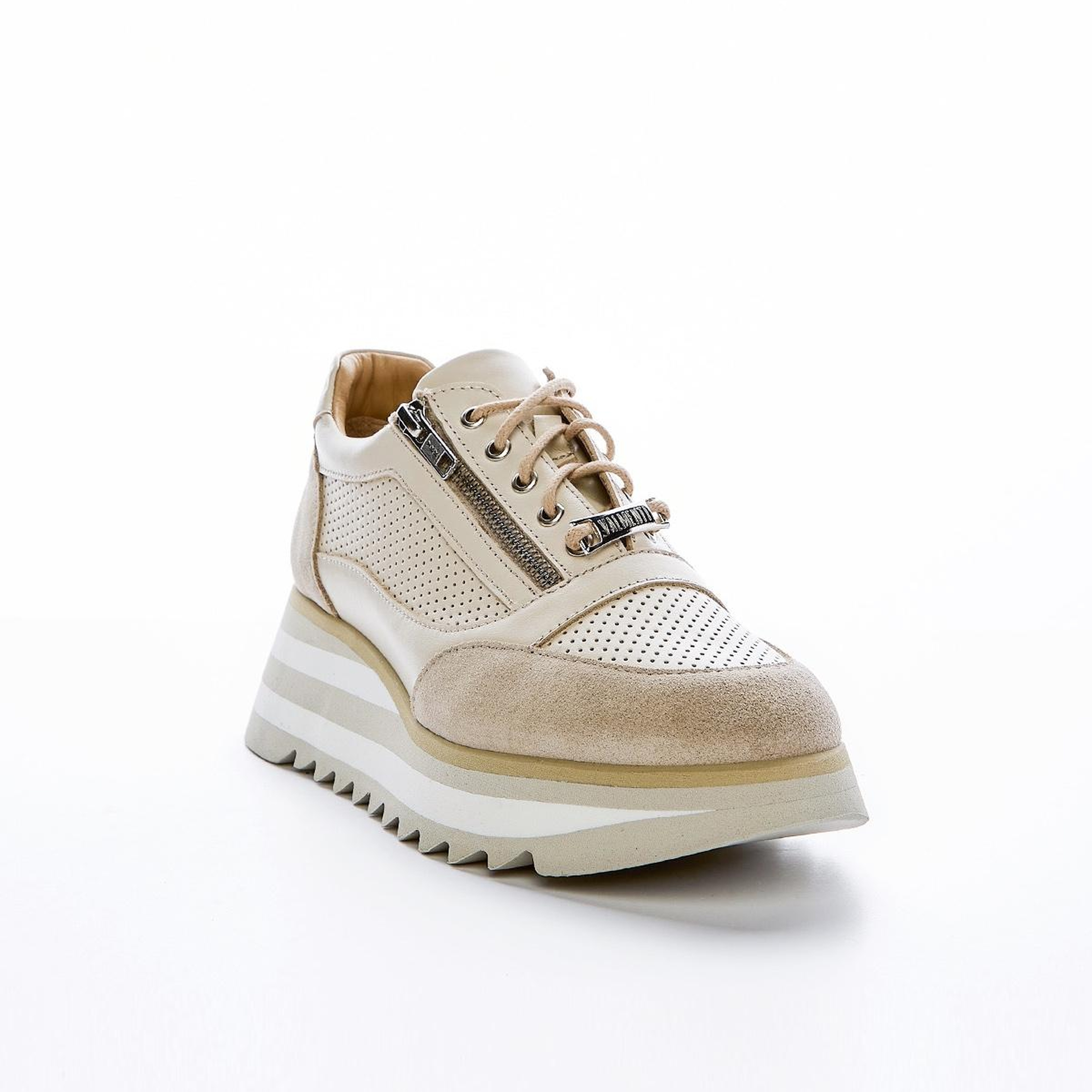 Valmenti Kadın Hakiki Deri Bej Sneakers & Spor Ayakkabı