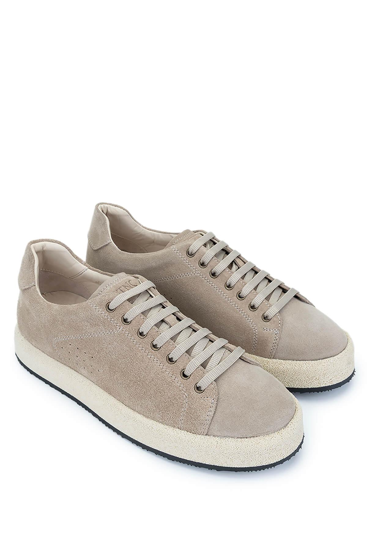 Tamer Tanca Erkek Hakiki Deri Bej Süet Sneakers & Spor Ayakkabı
