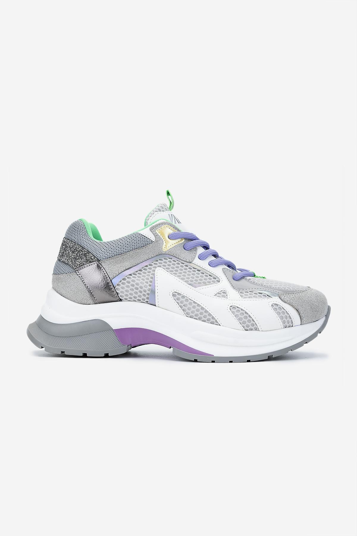 Valmenti Kadın Deri & Tekstil Gri Sneakers & Spor Ayakkabı