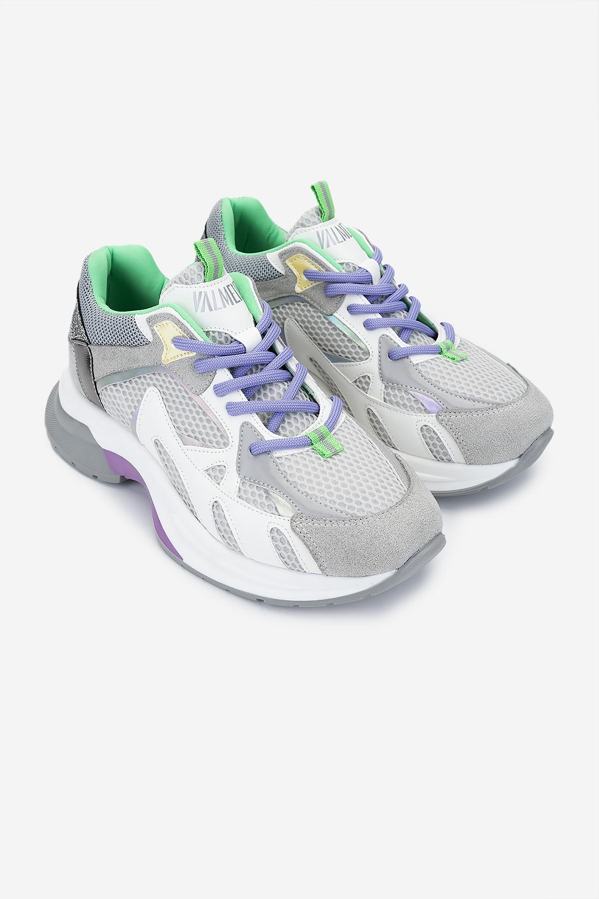 Valmenti Kadın Deri & Tekstil Gri Sneakers & Spor Ayakkabı