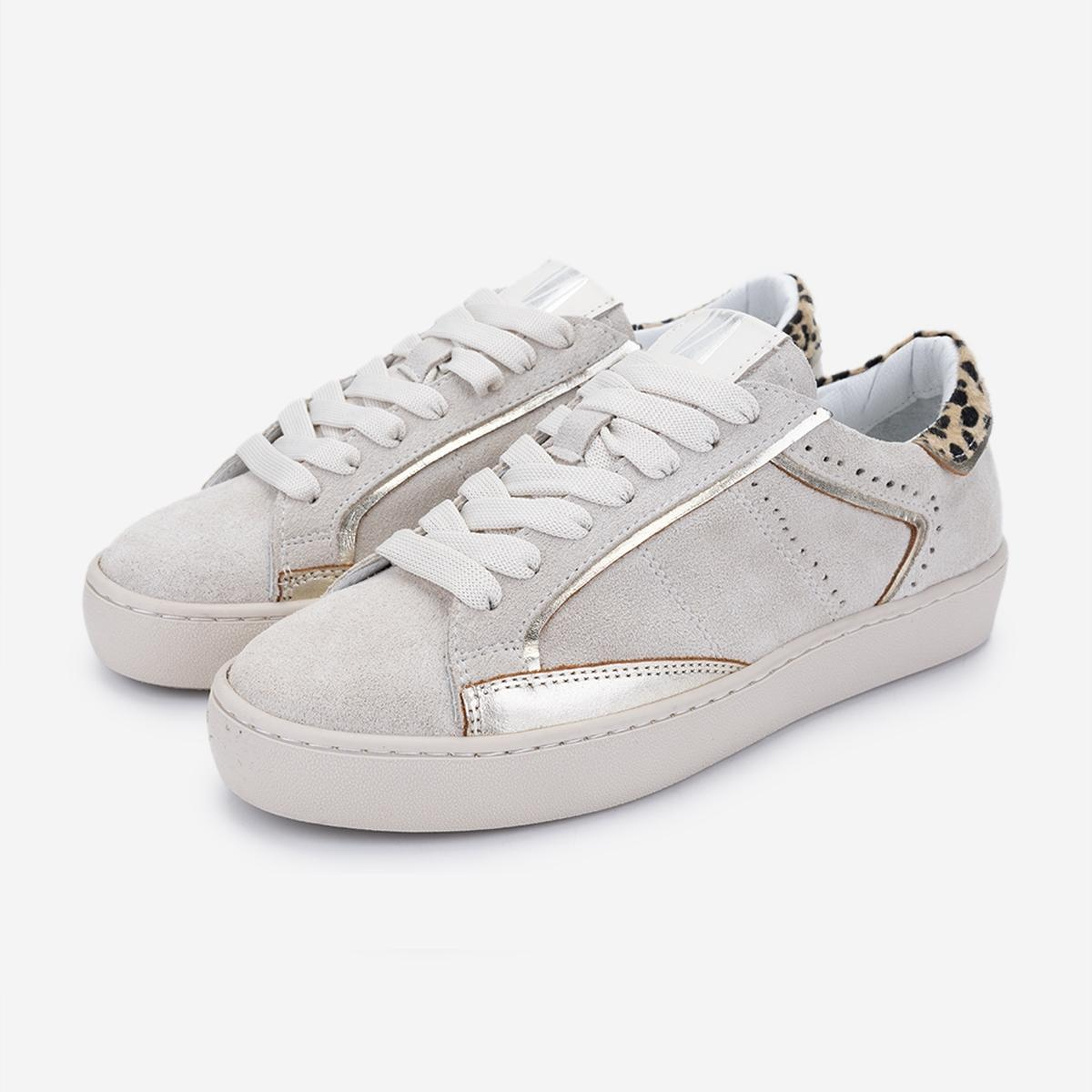 Valmenti Kadın Hakiki Deri Bej Süet Sneakers & Spor Ayakkabı