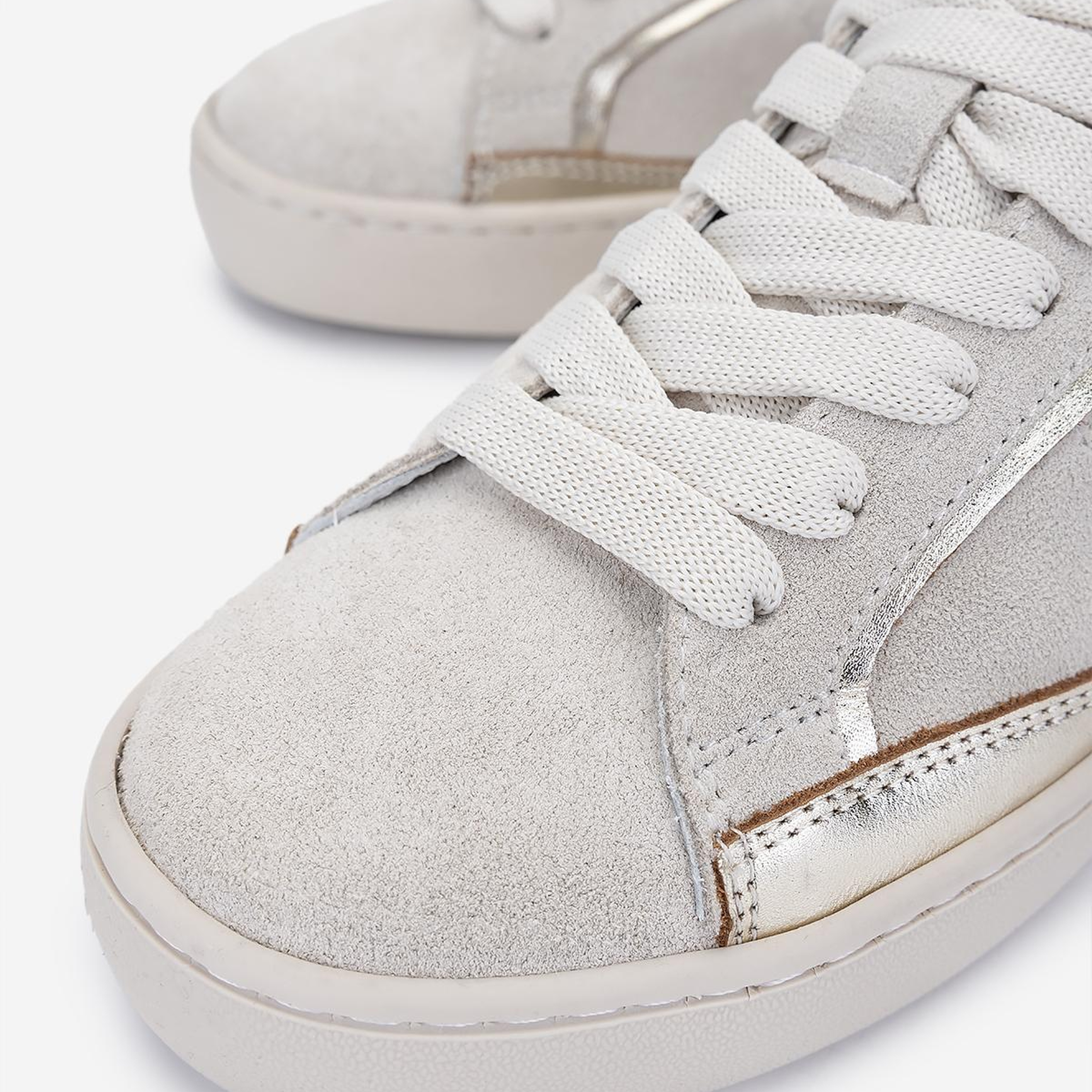 Valmenti Kadın Hakiki Deri Bej Süet Sneakers & Spor Ayakkabı