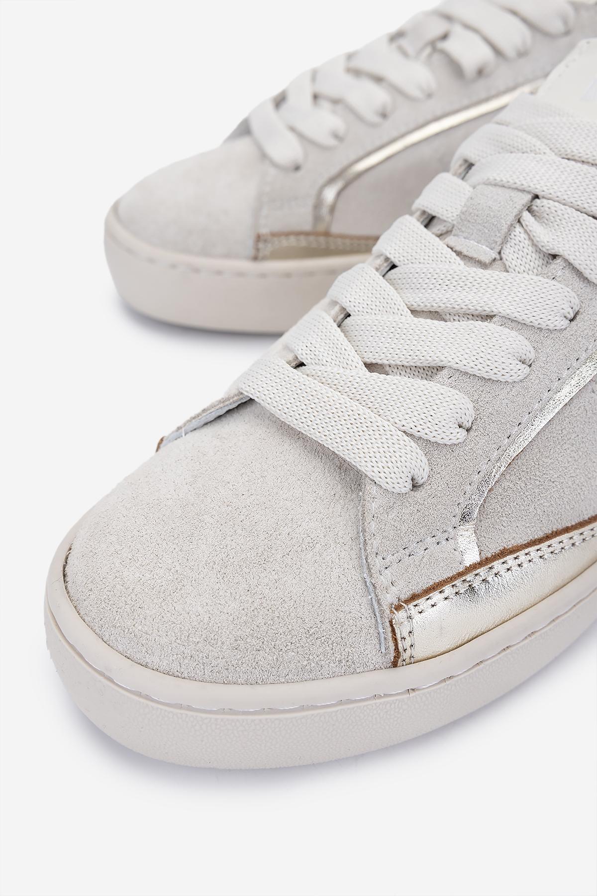 Valmenti Kadın Hakiki Deri Bej Süet Sneakers & Spor Ayakkabı