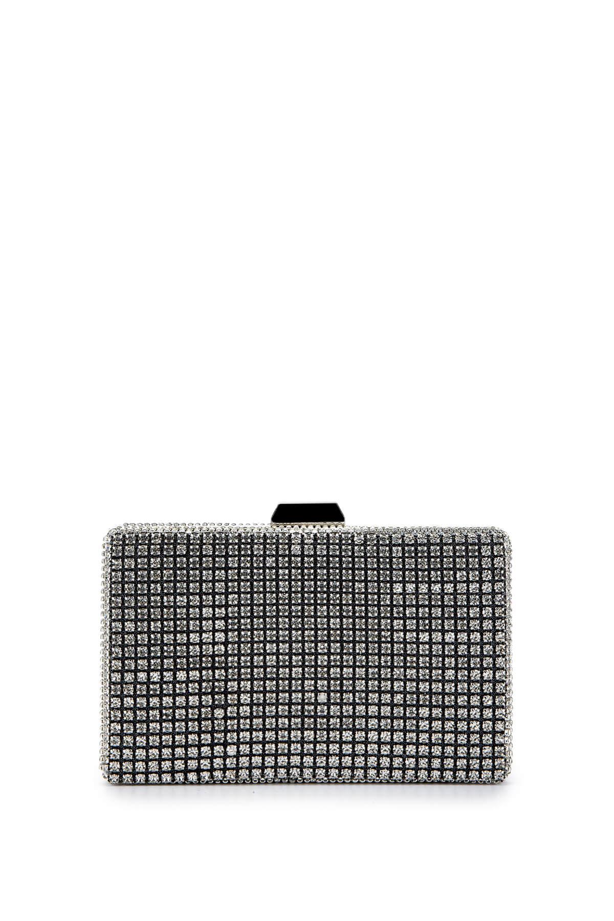 Tamer Tanca Kadın Vegan Gri Abiye Çanta