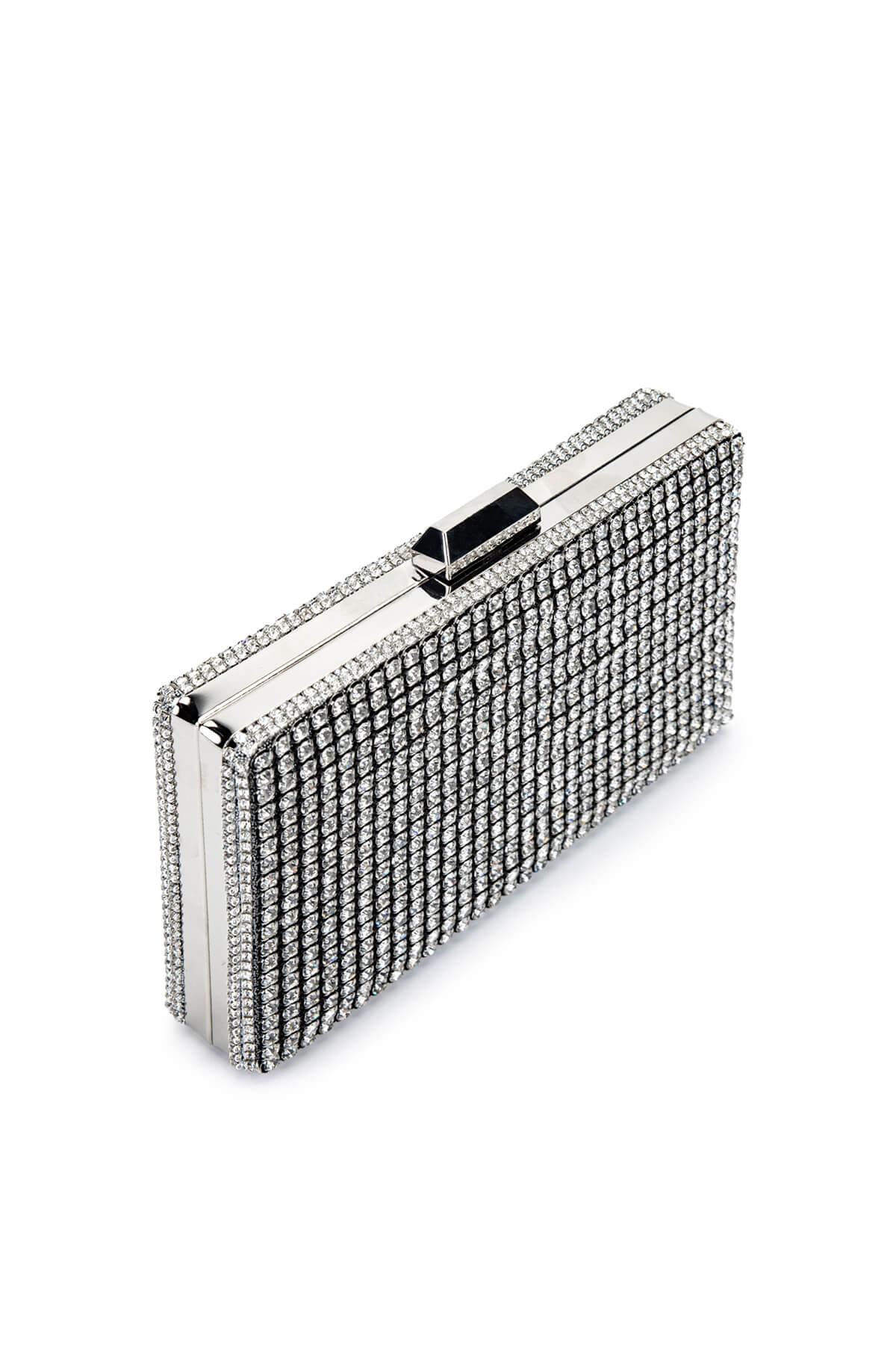 Tamer Tanca Kadın Vegan Gri Abiye Çanta