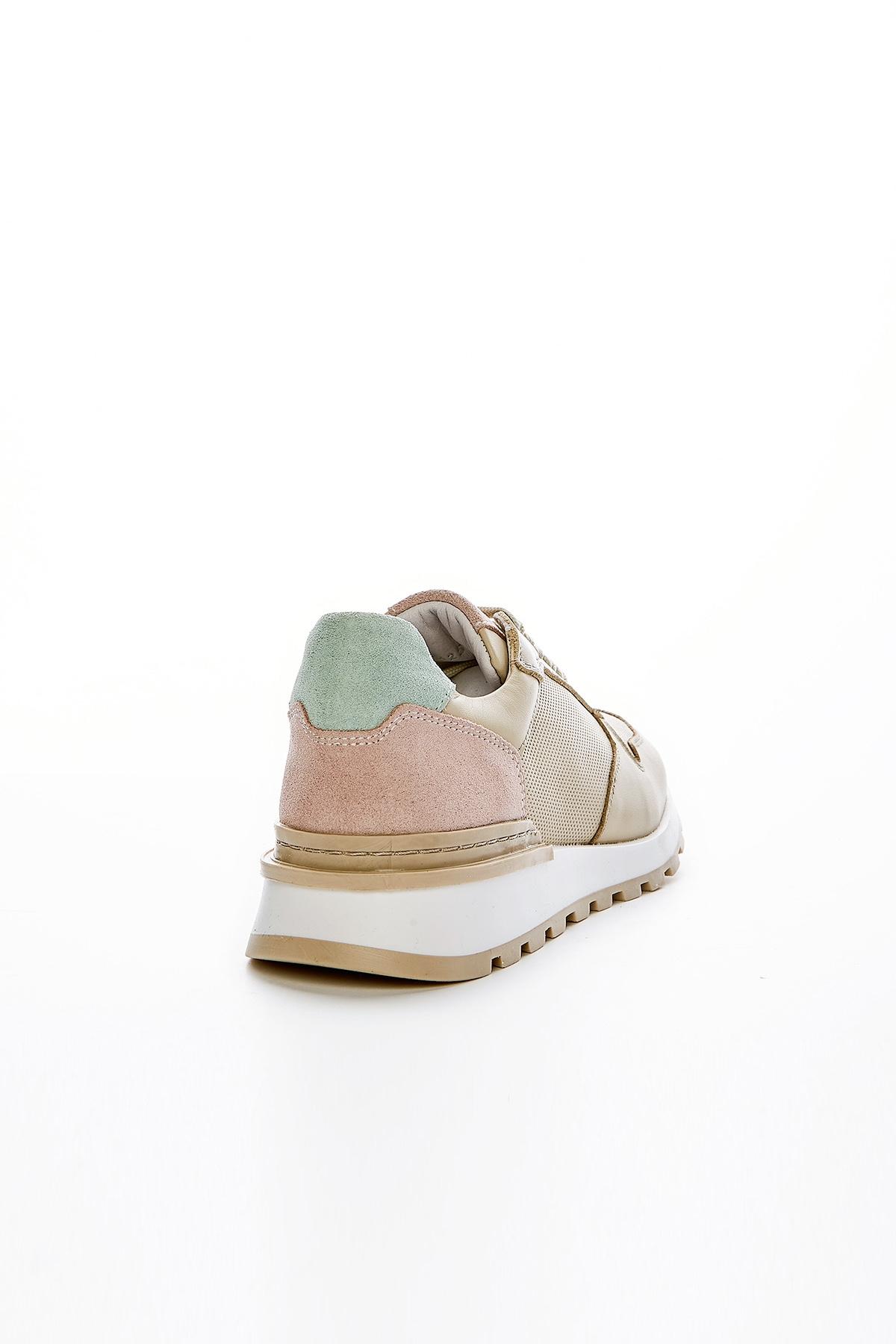 Valmenti Kadın Hakiki Deri Bej Sneakers & Spor Ayakkabı