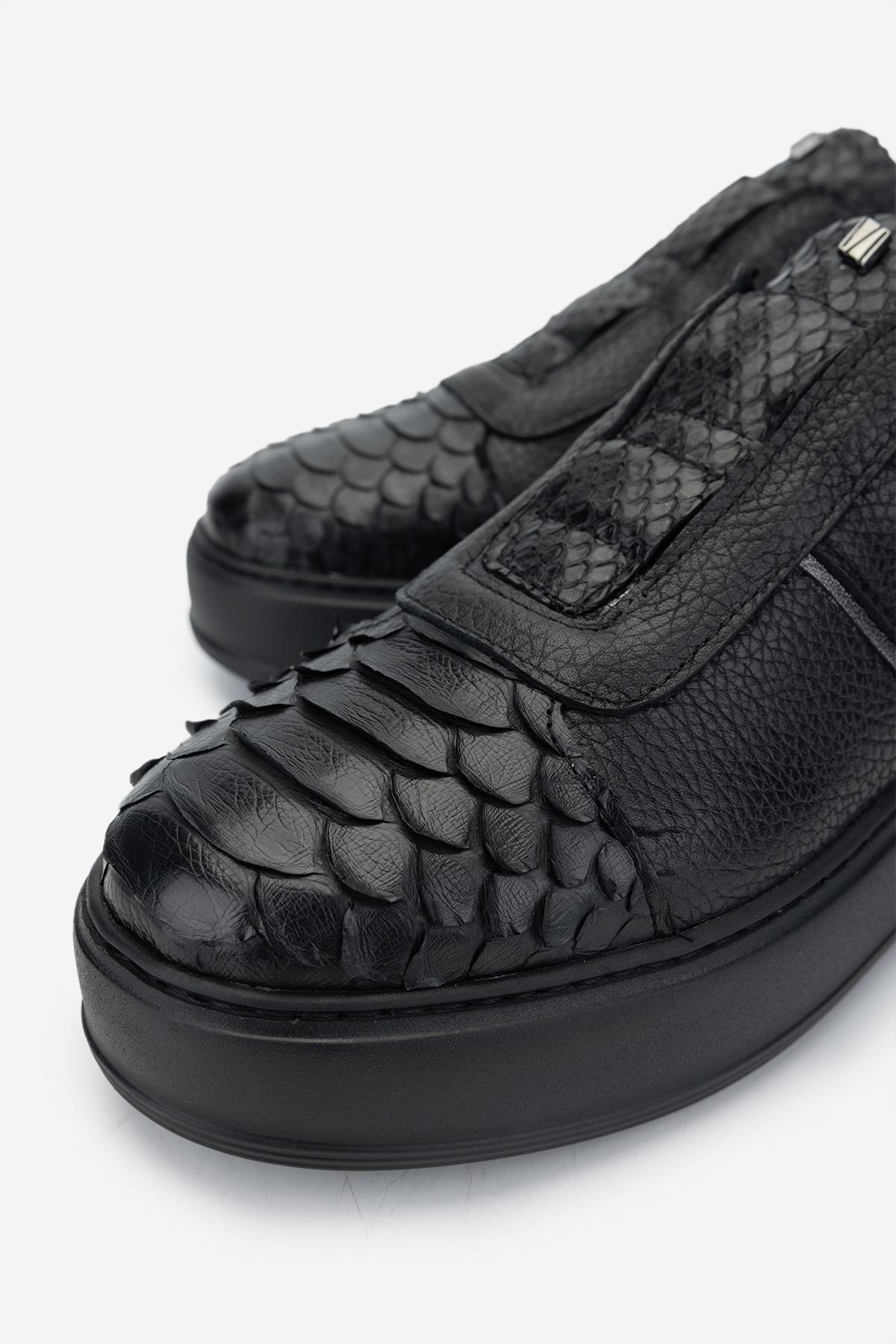 Valmenti Kadın Hakiki Deri Siyah Sneakers & Spor Ayakkabı