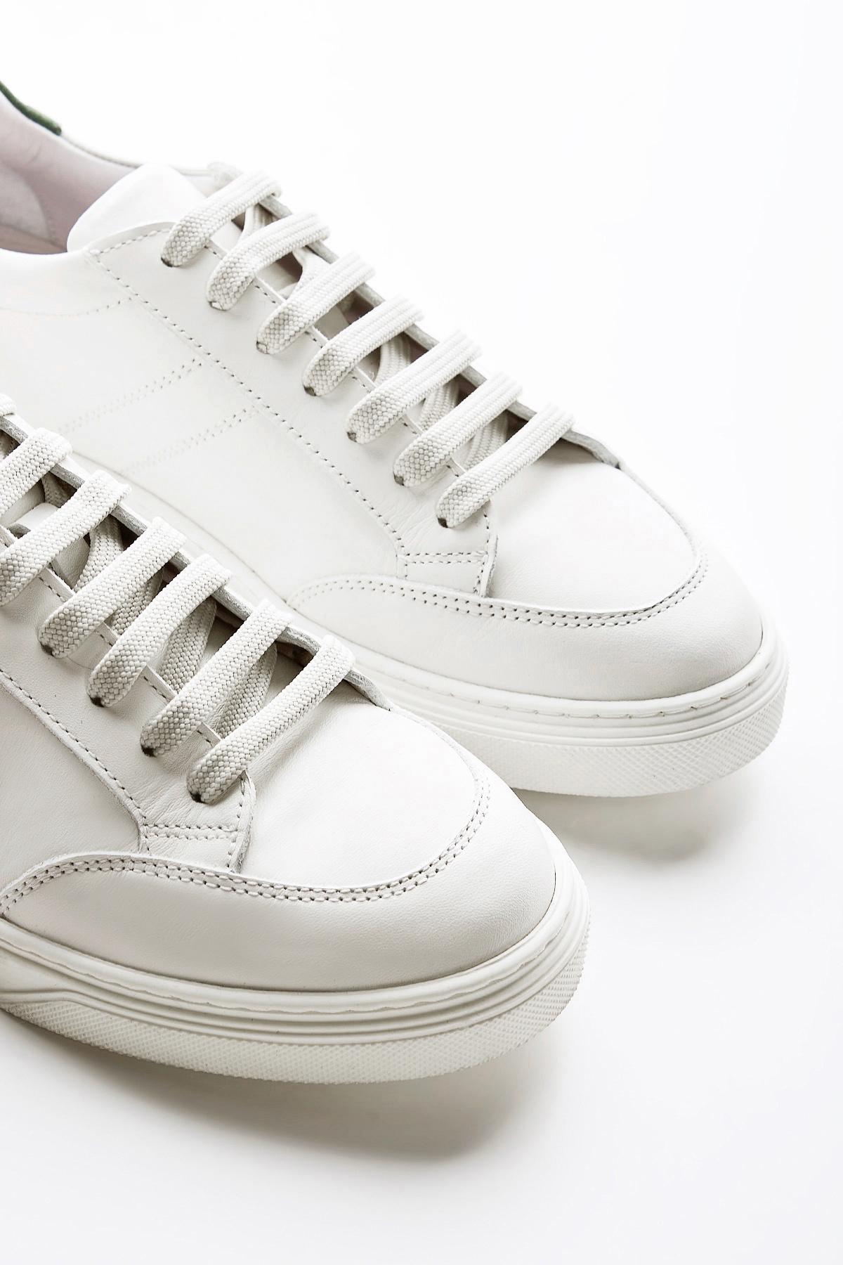 Valmenti Kadın Hakiki Deri Beyaz/Yeşil Sneakers & Spor Ayakkabı