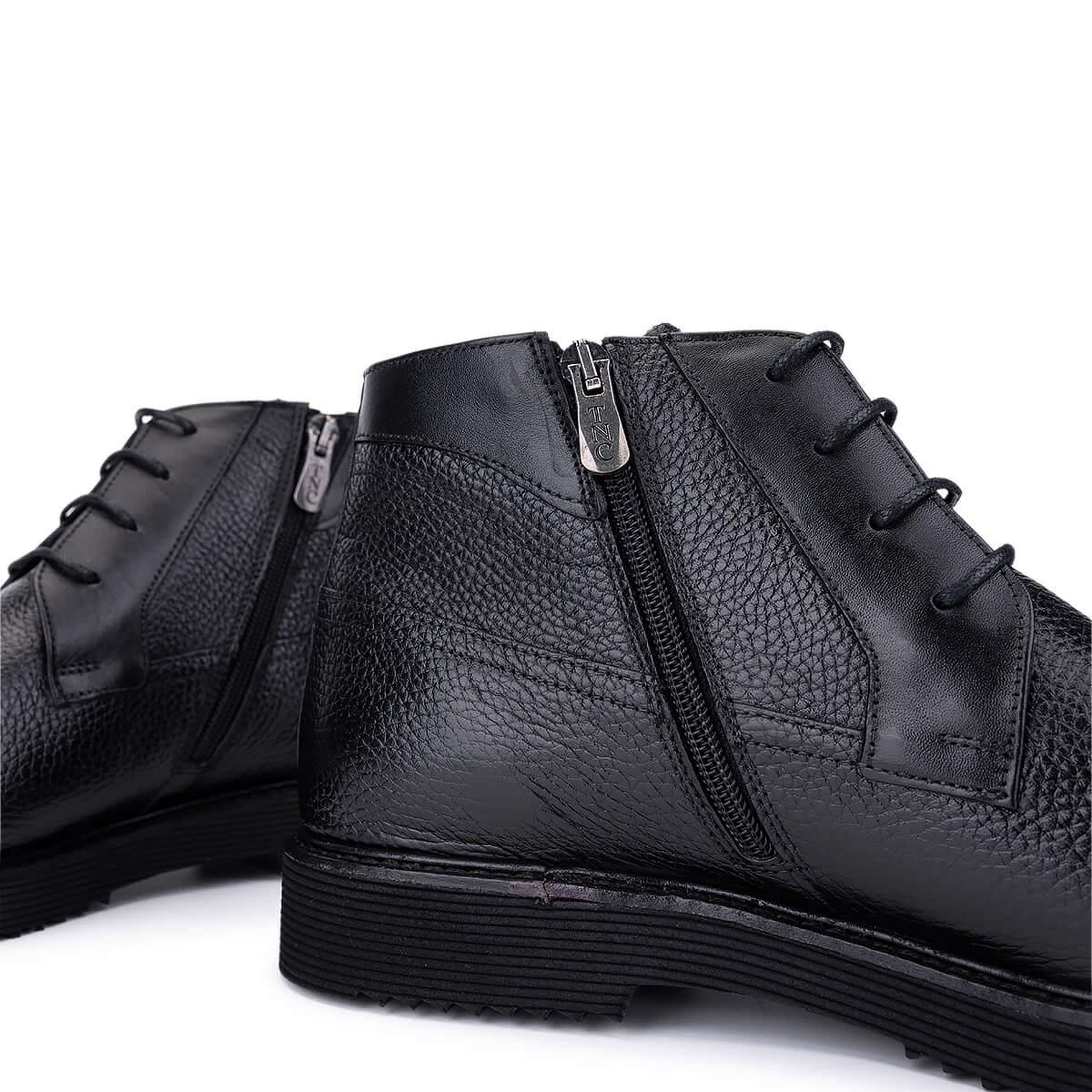 Tamer Tanca Erkek Hakiki Deri Siyah Klasik Bot