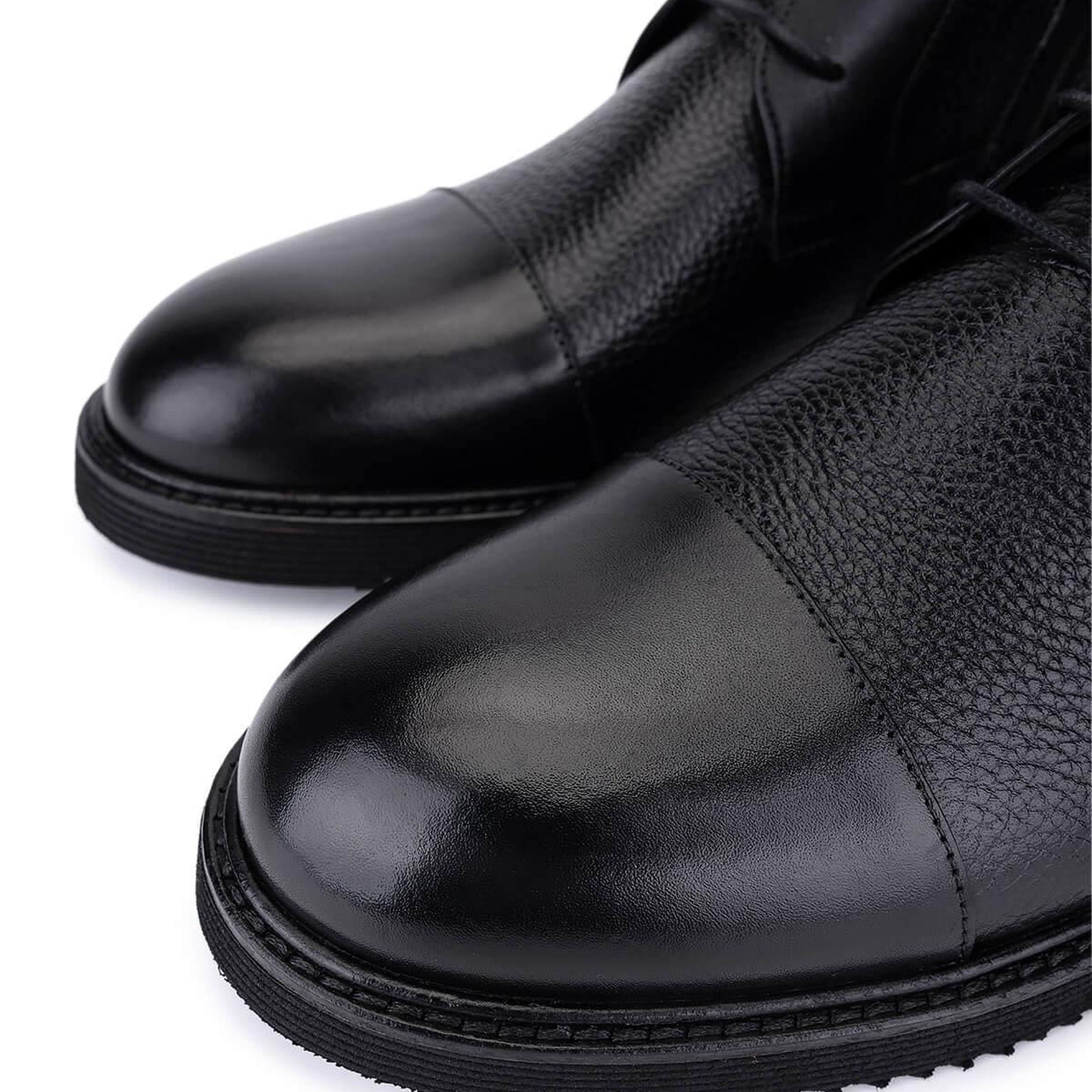 Tamer Tanca Erkek Hakiki Deri Siyah Klasik Bot