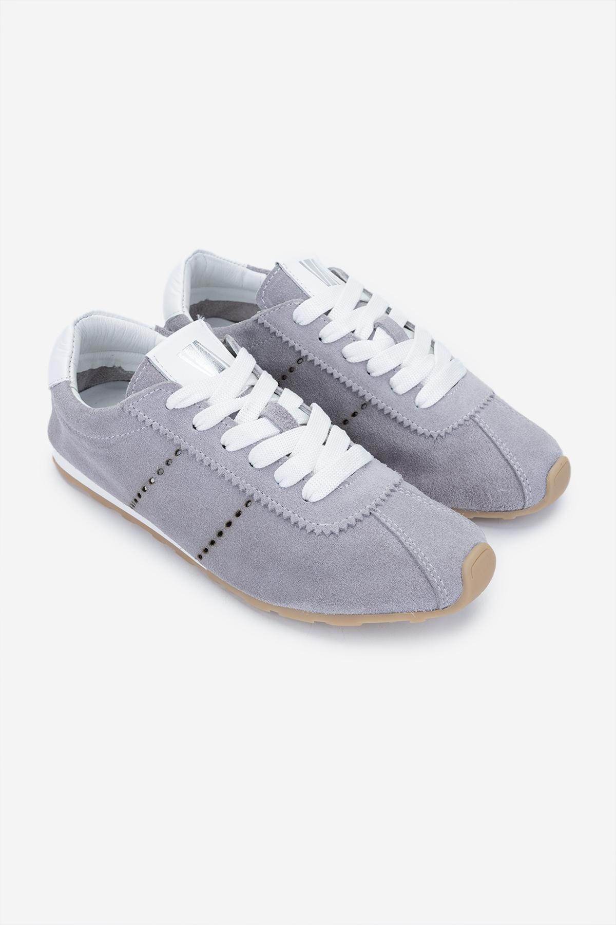 Valmenti Kadın Hakiki Deri Gri Sneakers & Spor Ayakkabı