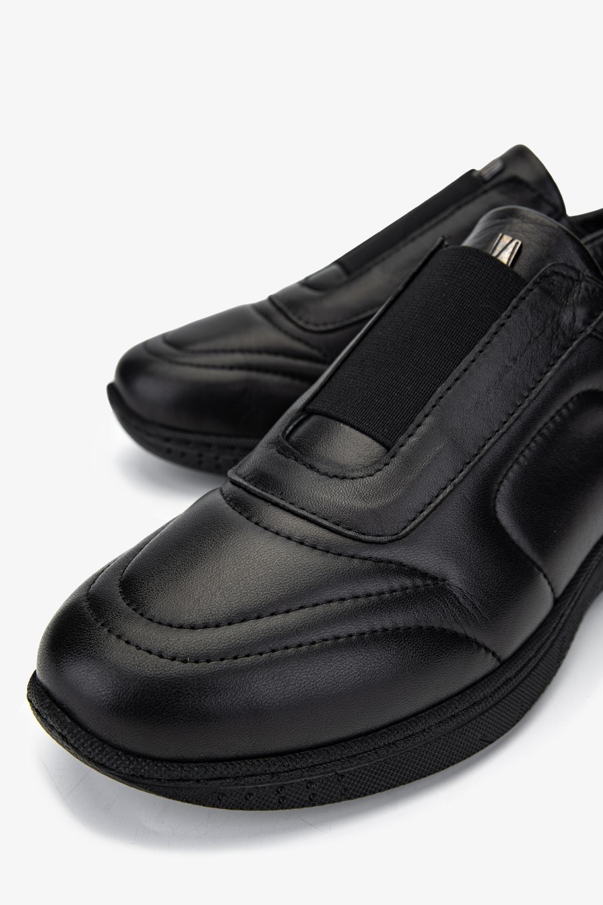 Valmenti Kadın Hakiki Deri Siyah Sneakers & Spor Ayakkabı