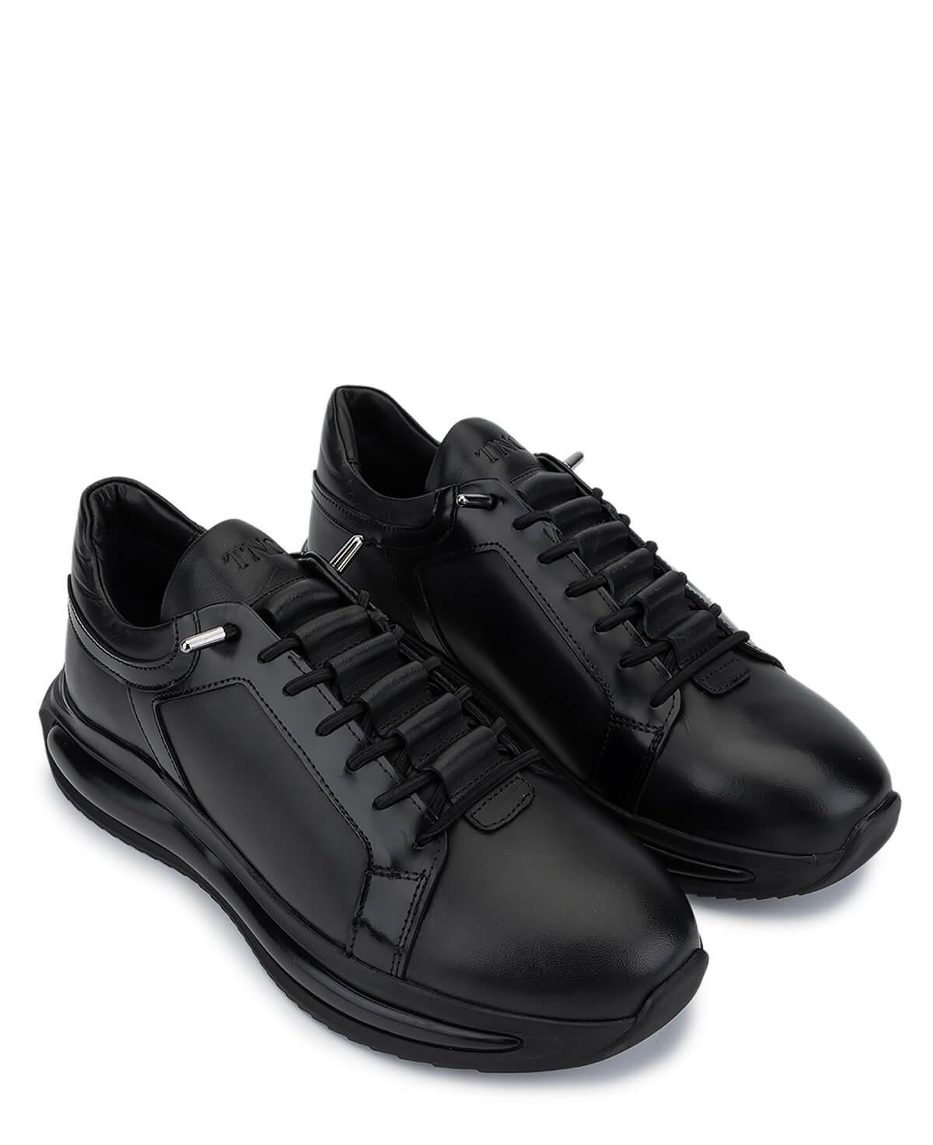 Tamer Tanca Erkek Hakiki Deri Siyah Sneakers & Spor Ayakkabı
