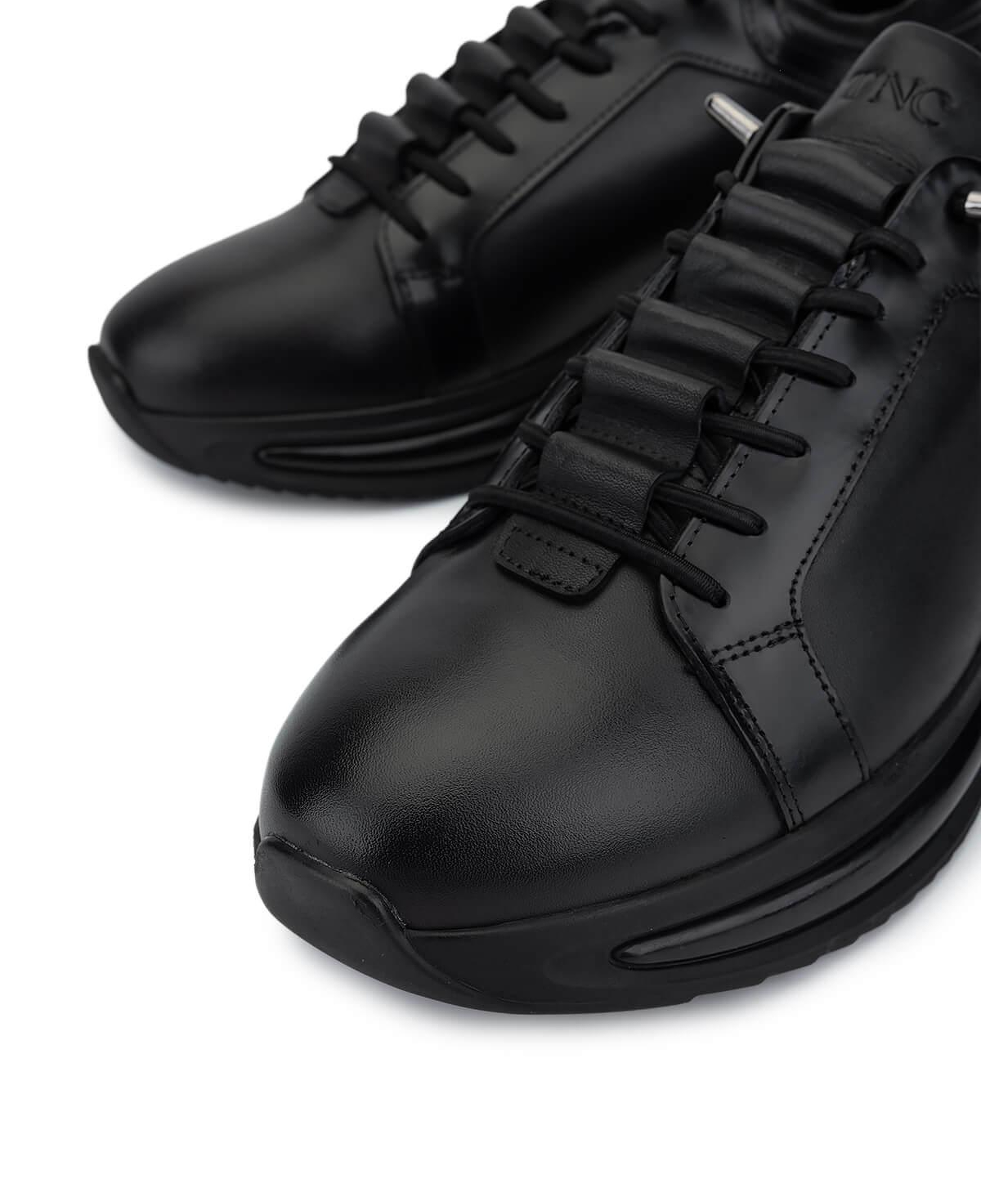 Tamer Tanca Erkek Hakiki Deri Siyah Sneakers & Spor Ayakkabı