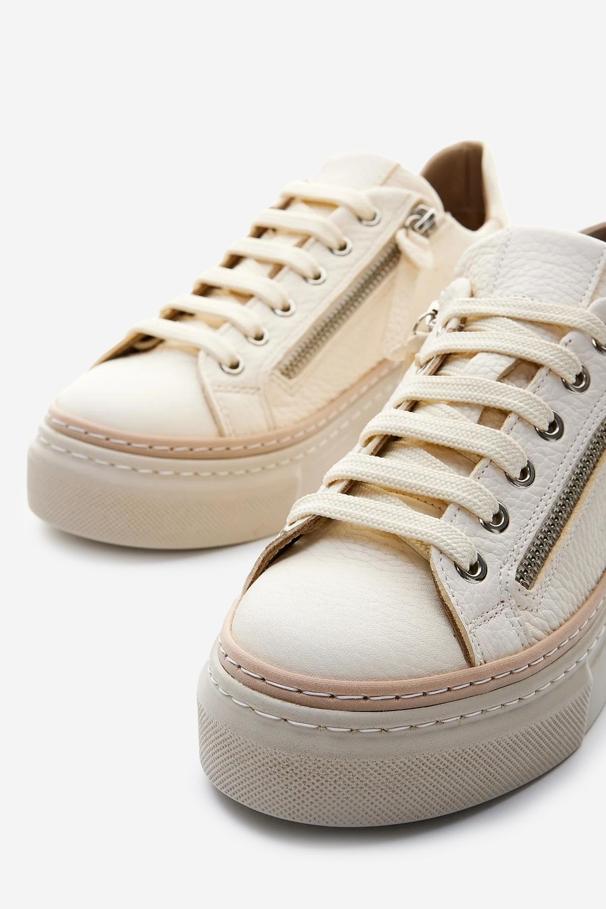 Valmenti Kadın Hakiki Deri Bej Floter Sneakers & Spor Ayakkabı