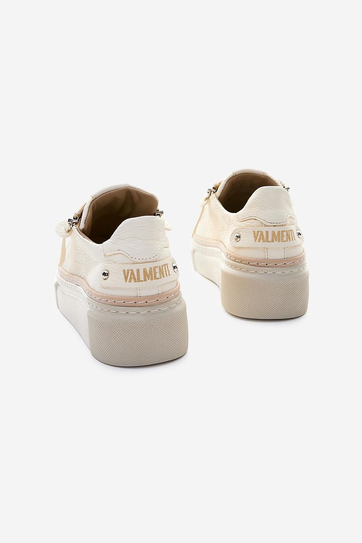 Valmenti Kadın Hakiki Deri Bej Floter Sneakers & Spor Ayakkabı