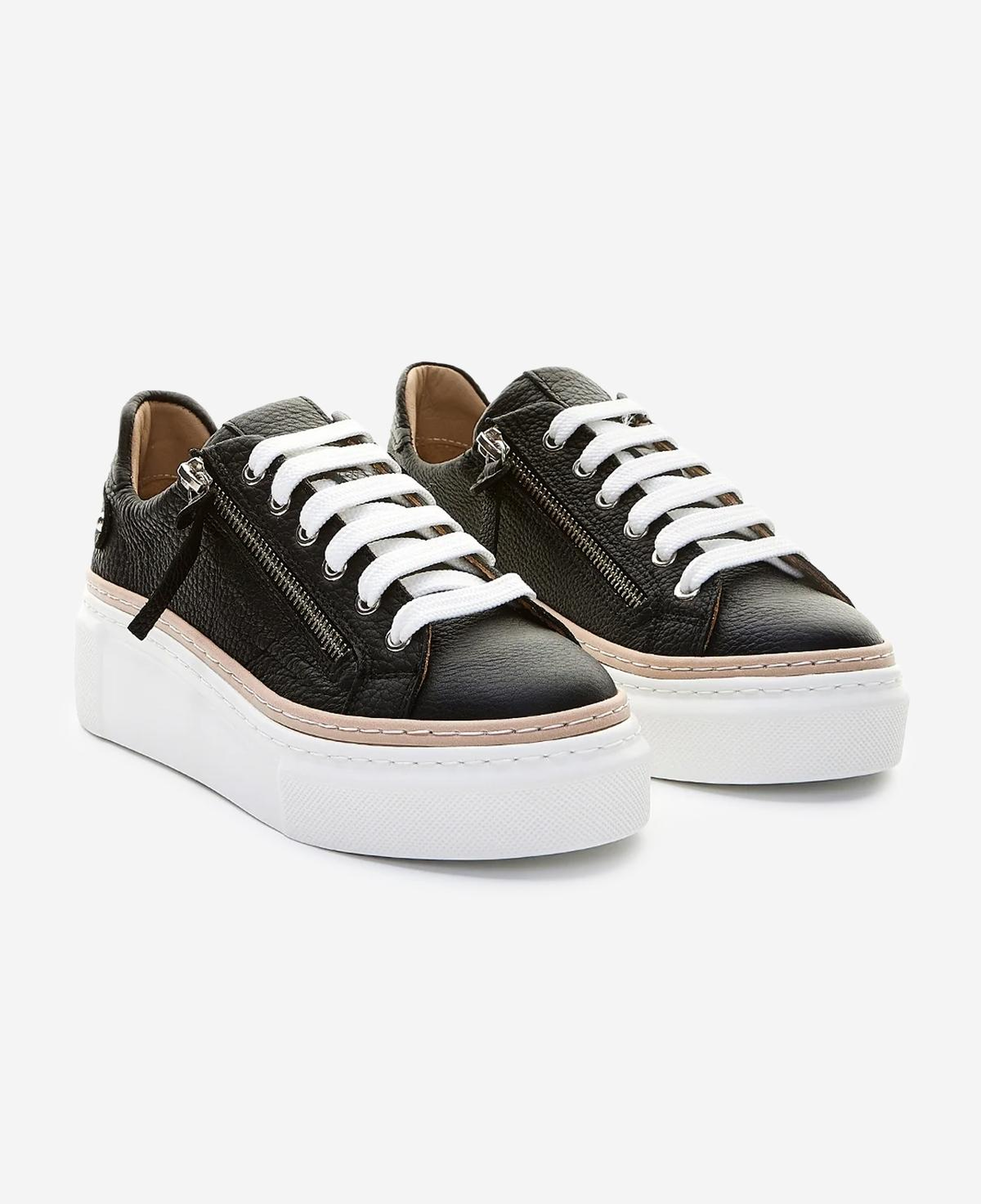 Valmenti Kadın Hakiki Deri Siyah Floter Sneakers & Spor Ayakkabı