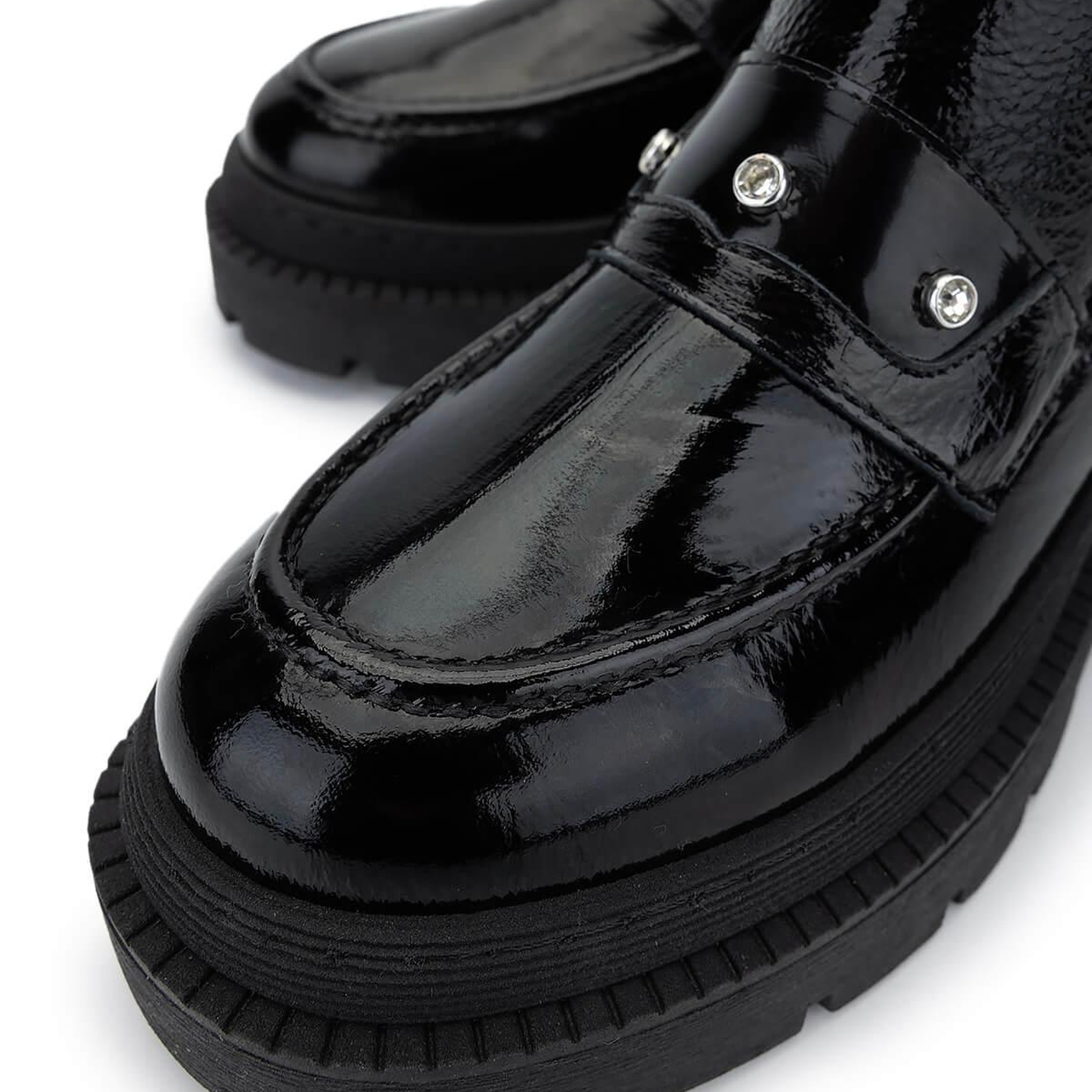 Tamer Tanca Kadın Hakiki Deri Siyah Rugan Casual Bot