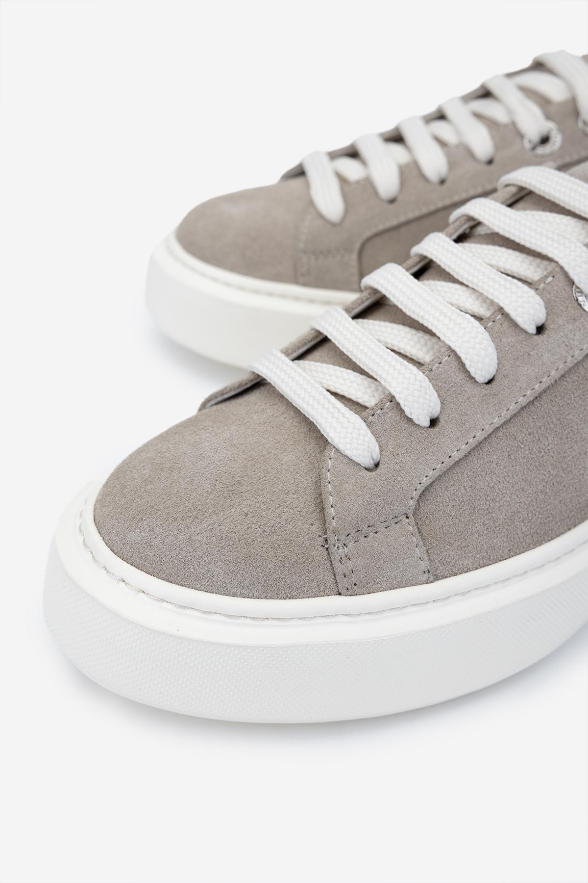 Valmenti Kadın Hakiki Deri Bej Süet Sneakers & Spor Ayakkabı