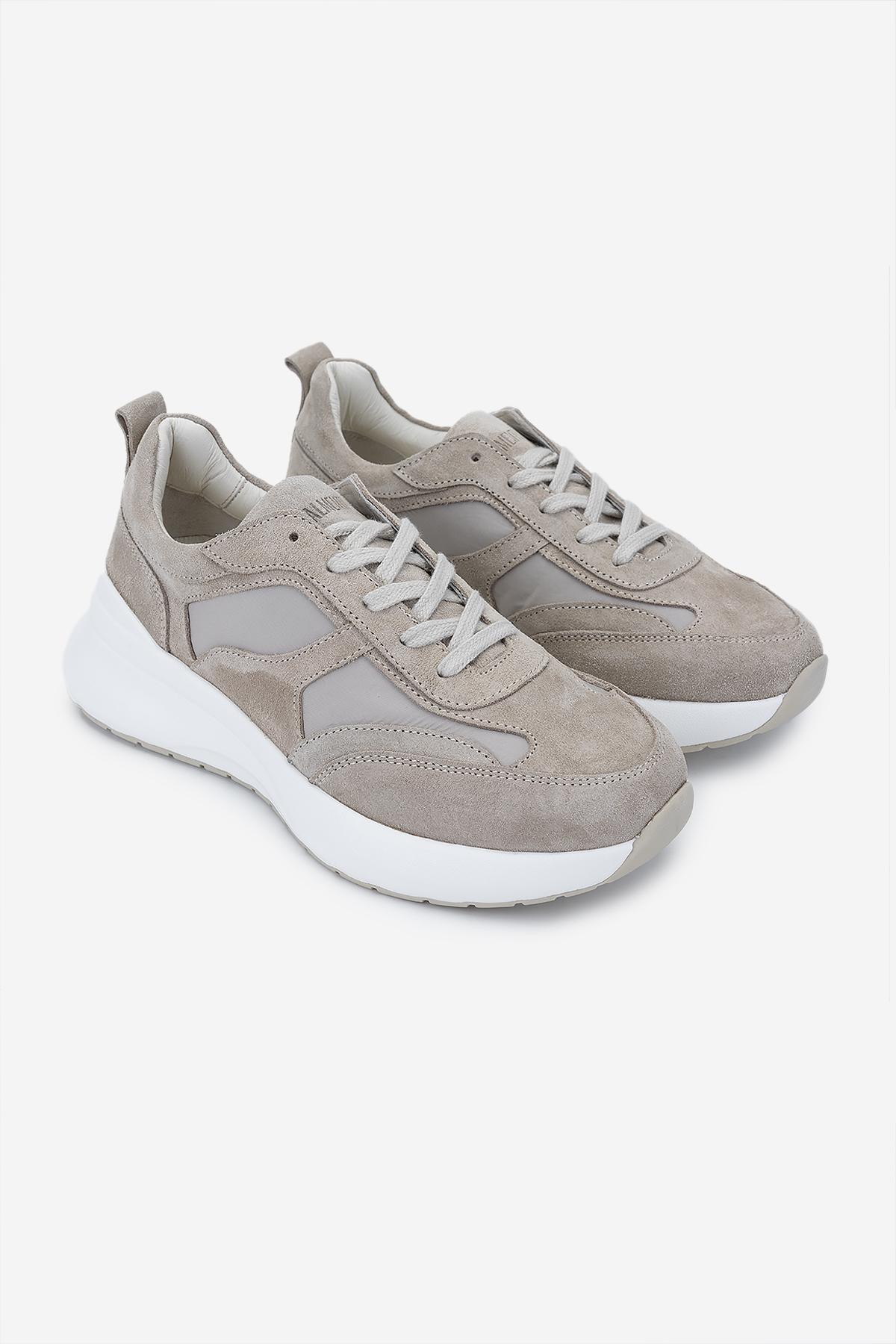 Valmenti Kadın Hakiki Deri Bej Sneakers & Spor Ayakkabı