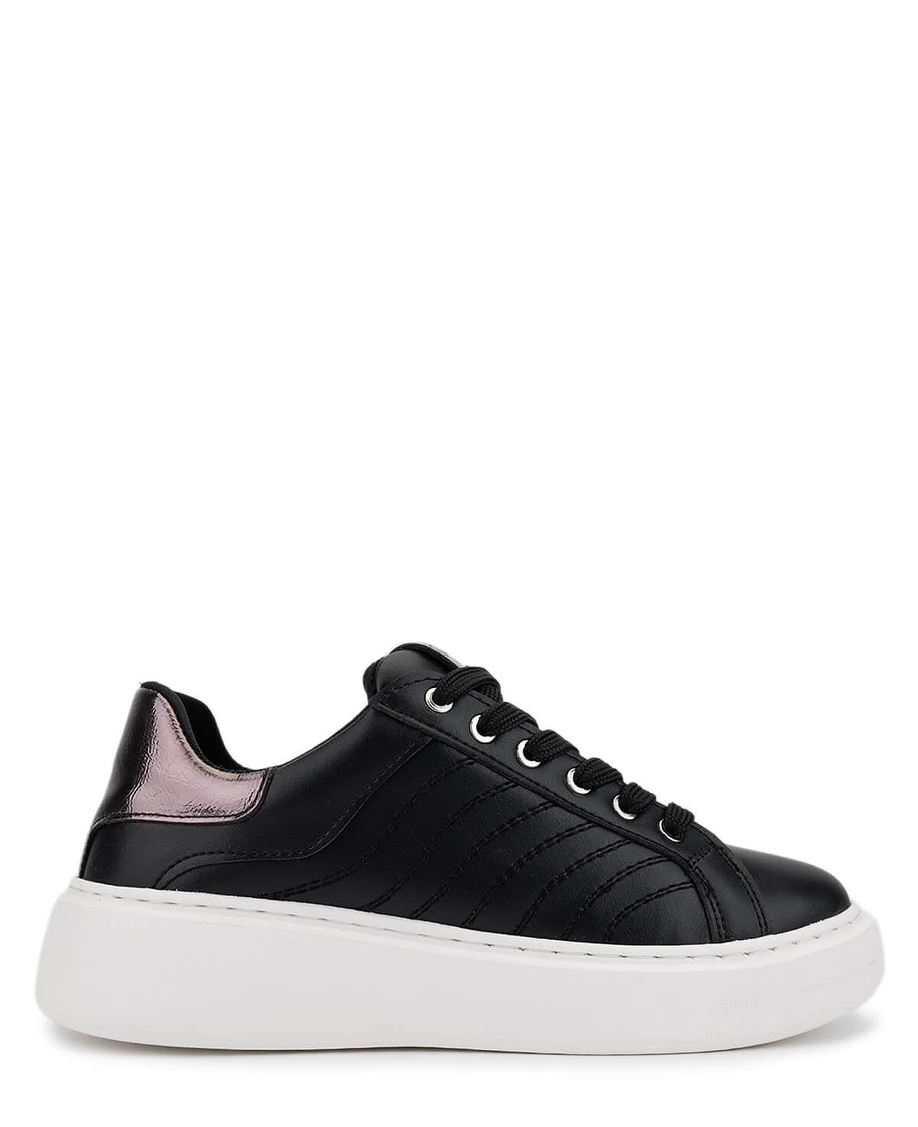 Tamer Tanca Kadın Suni Deri Siyah Sneakers & Spor Ayakkabı