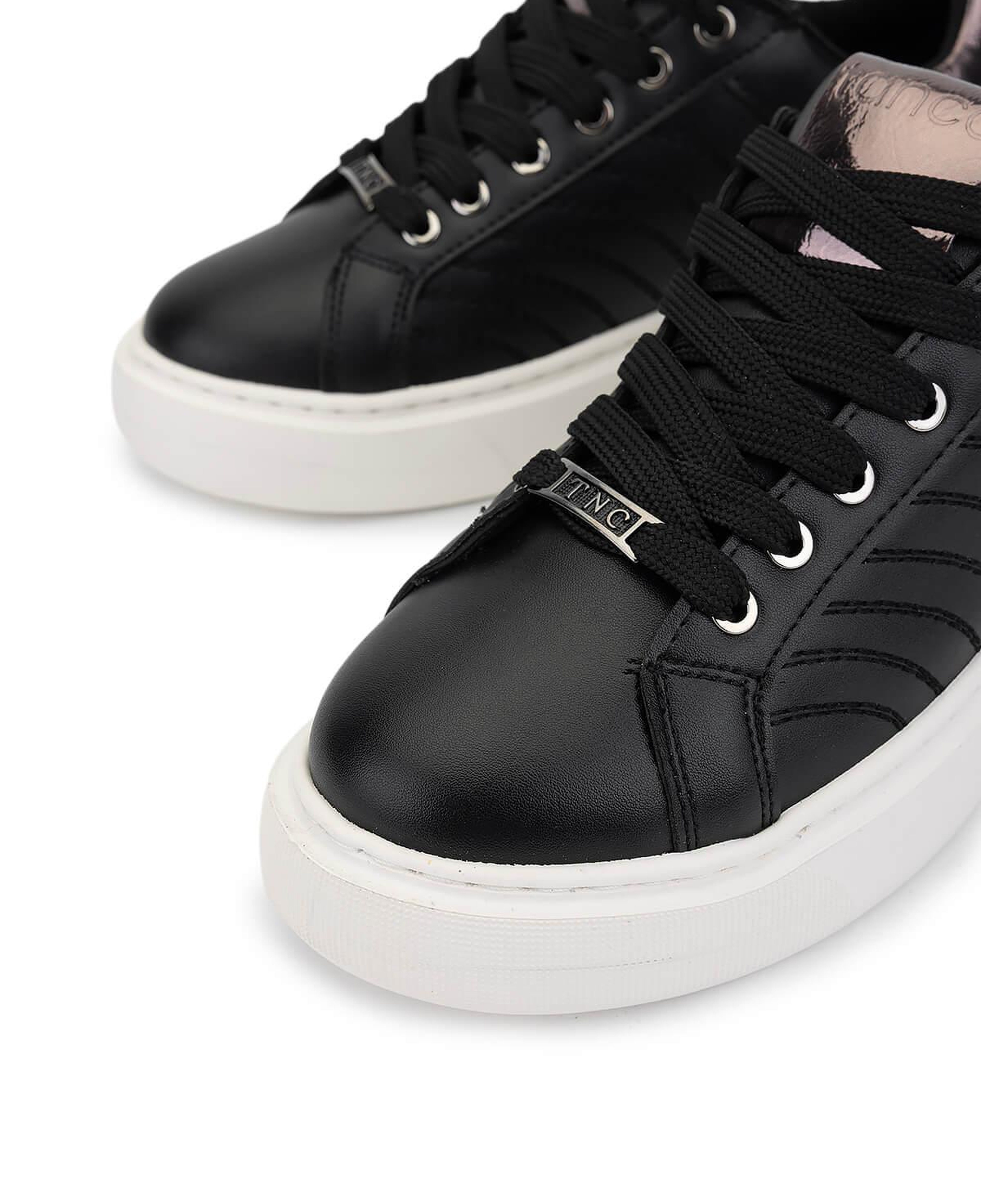 Tamer Tanca Kadın Suni Deri Siyah Sneakers & Spor Ayakkabı