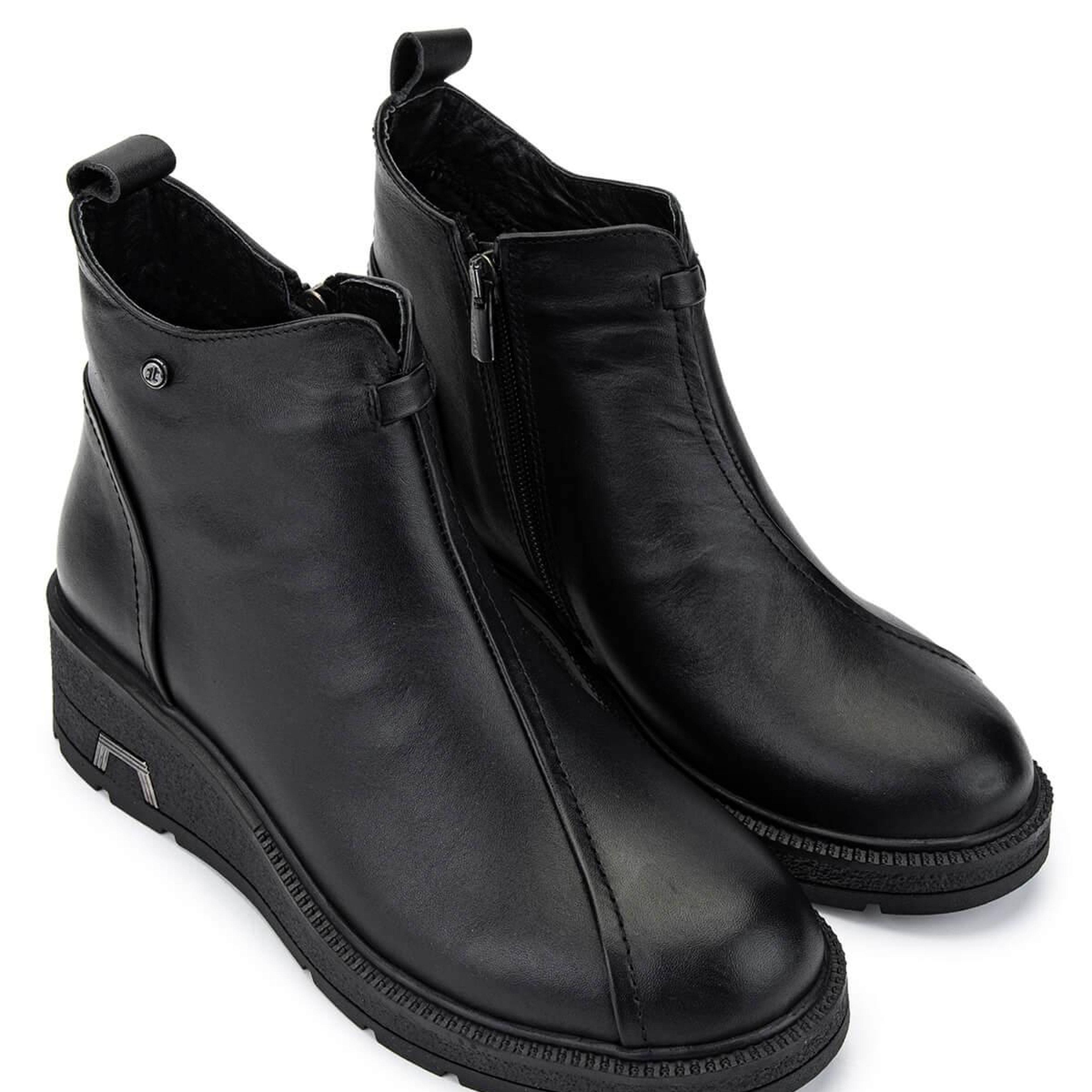 Tamer Tanca Kadın Hakiki Deri Siyah Deri Casual Bot