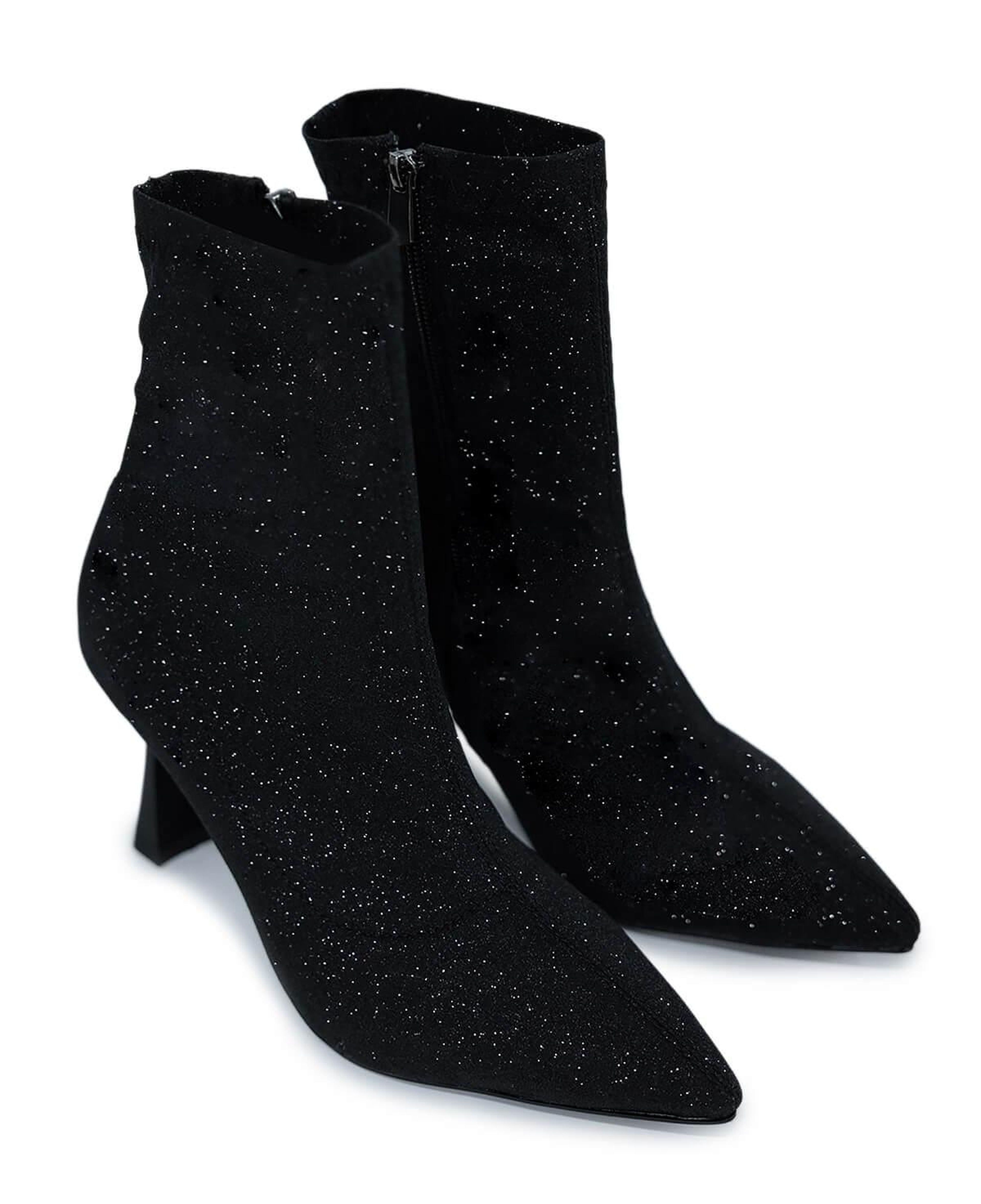 Tamer Tanca Kadın Tekstil Siyah Topuklu Bot