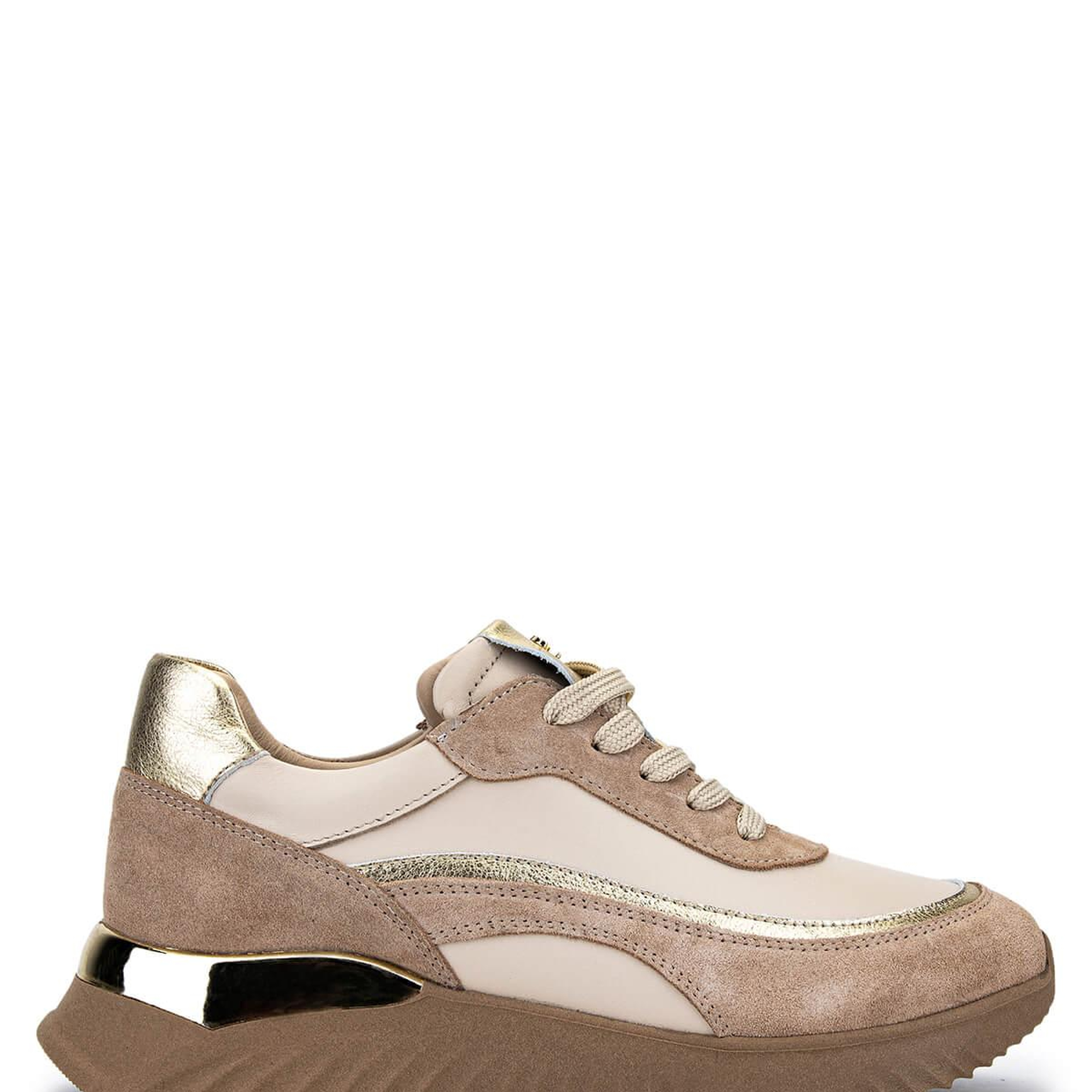Tamer Tanca Kadın Hakiki Deri Bej Sneakers & Spor Ayakkabı