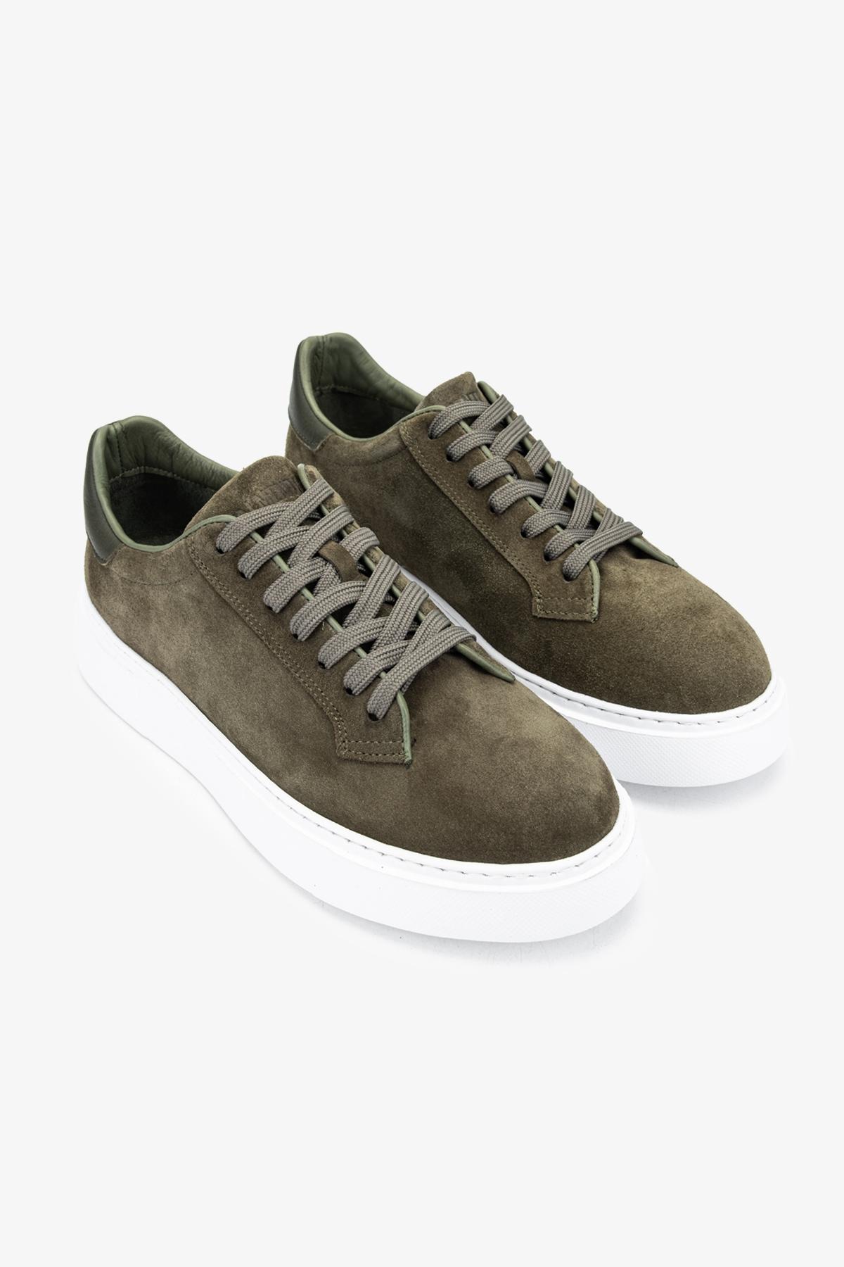 Valmenti Erkek Hakiki Deri Yeşil Sneakers & Spor Ayakkabı