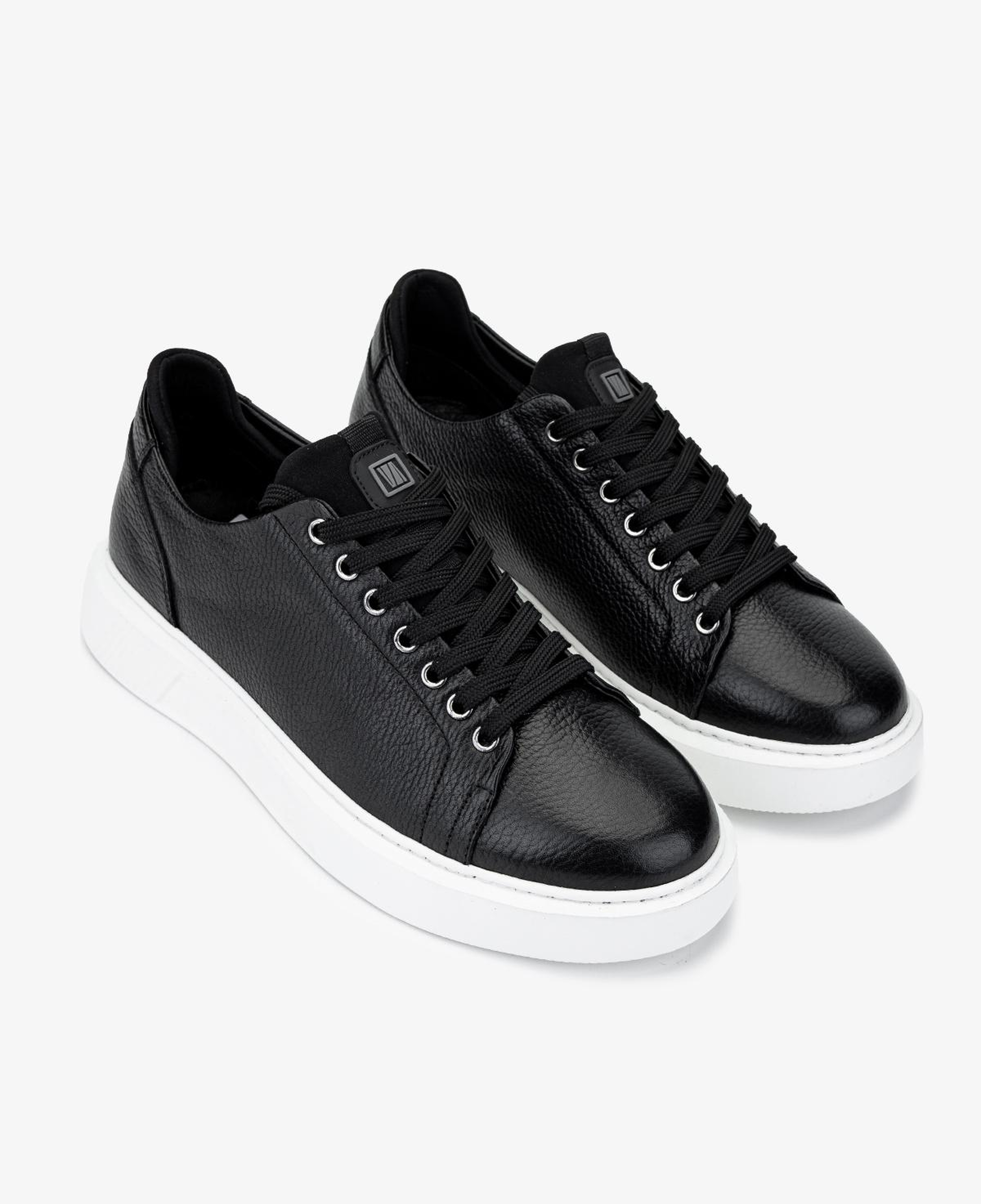 Valmenti Erkek Hakiki Deri Siyah Sneakers & Spor Ayakkabı