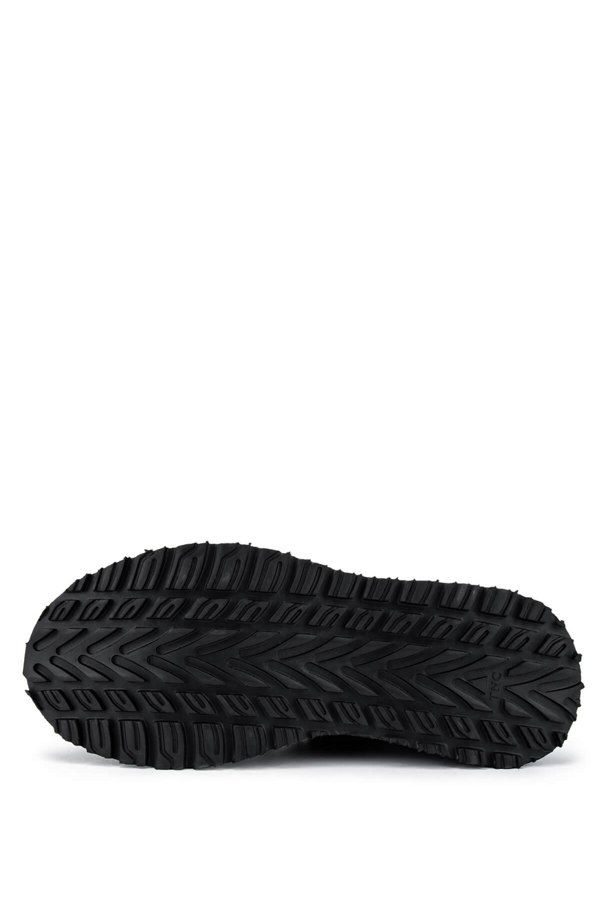 Tamer Tanca Erkek Hakiki Deri Siyah Süet Sneakers & Spor Ayakkabı