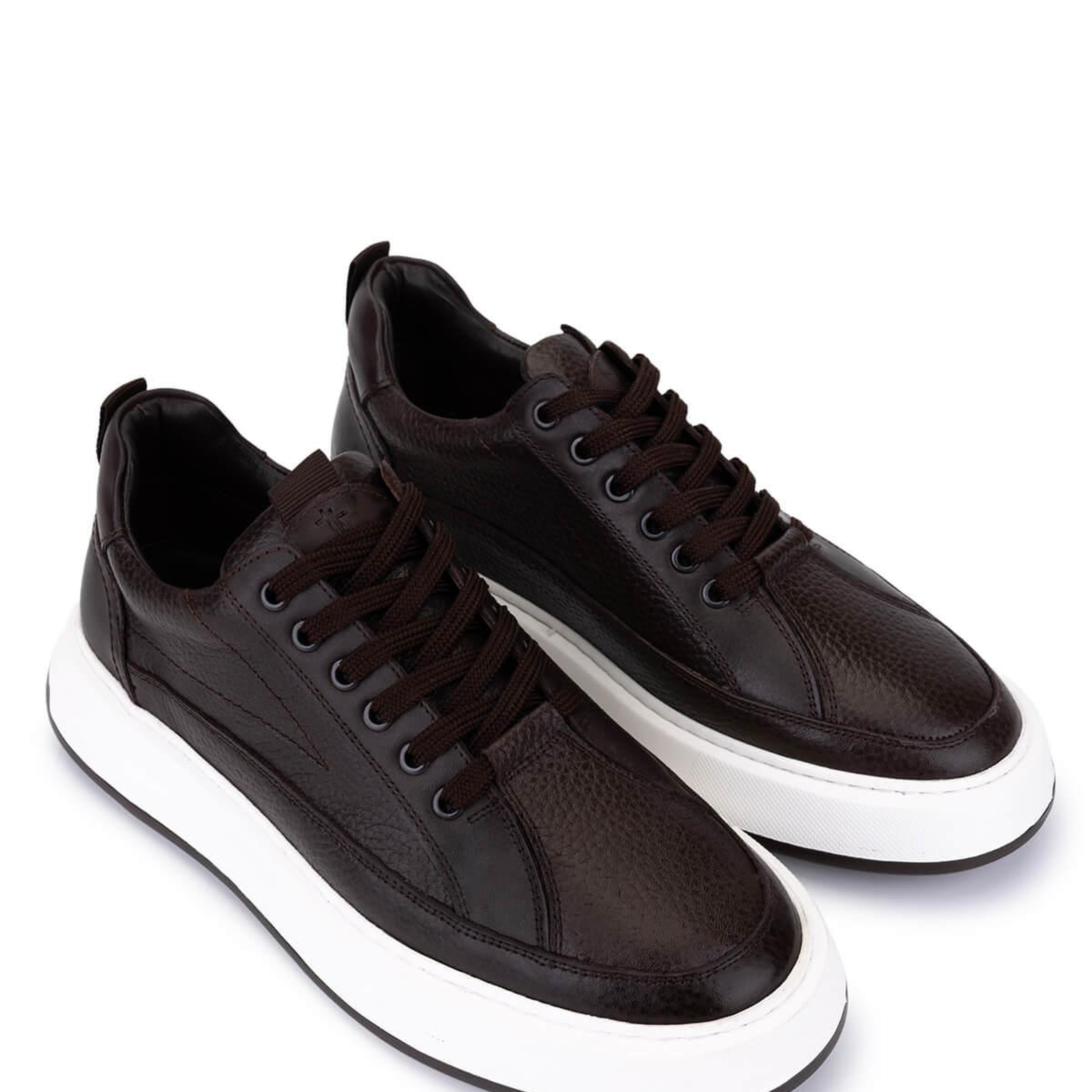 Tamer Tanca Erkek Hakiki Deri Kahverengi Sneakers & Spor Ayakkabı