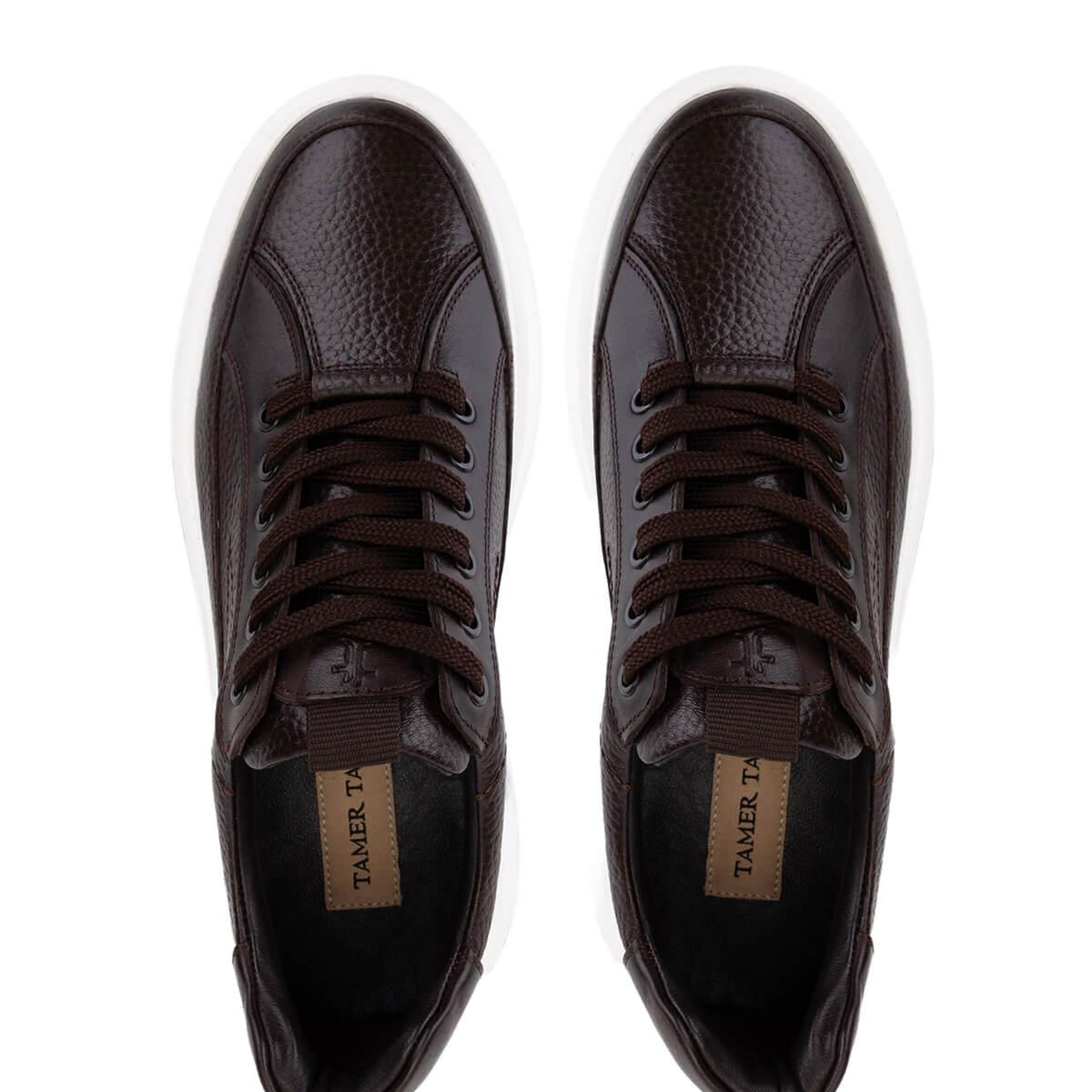 Tamer Tanca Erkek Hakiki Deri Kahverengi Sneakers & Spor Ayakkabı