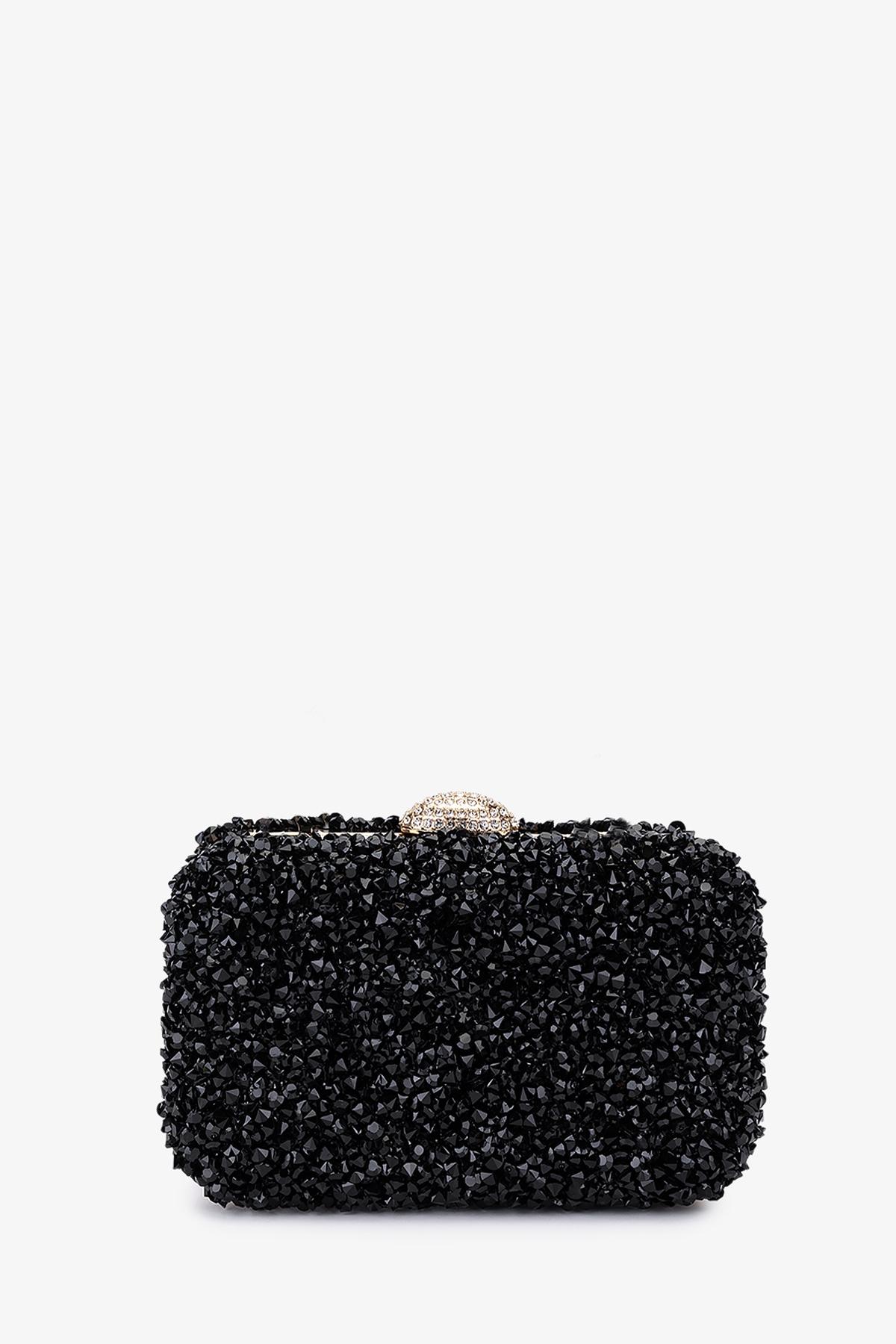 Valmenti Kadın Vegan Siyah Abiye Çanta