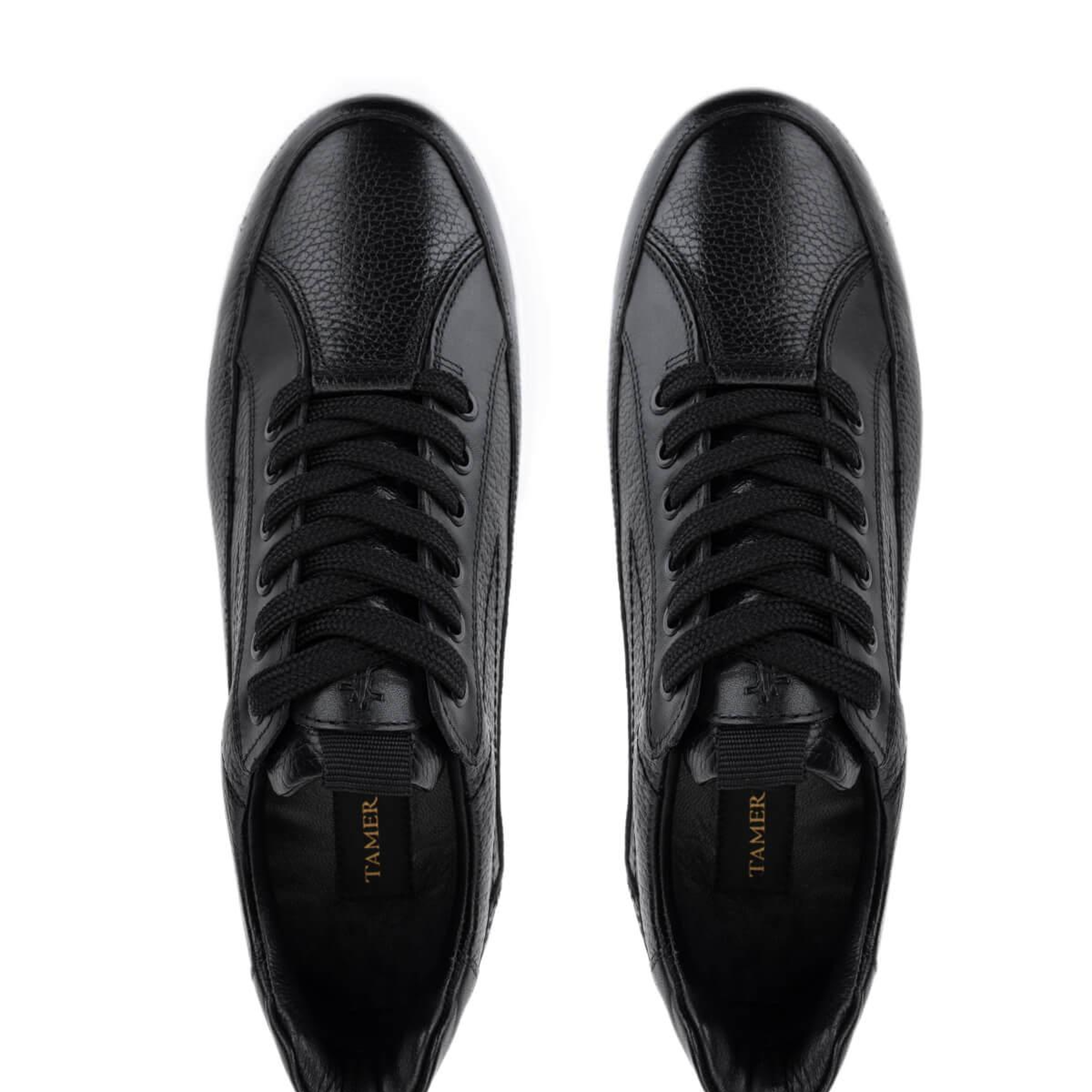 Tamer Tanca Erkek Hakiki Deri Siyah Sneakers & Spor Ayakkabı